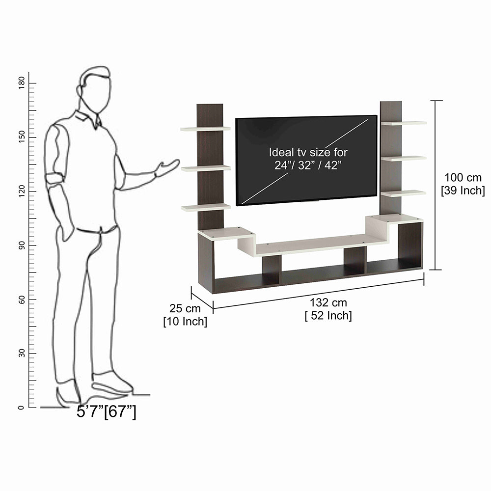 Dravin Tv Entertainment Unit, Cabinet, Showcase, Stand For 43 Inch TV
