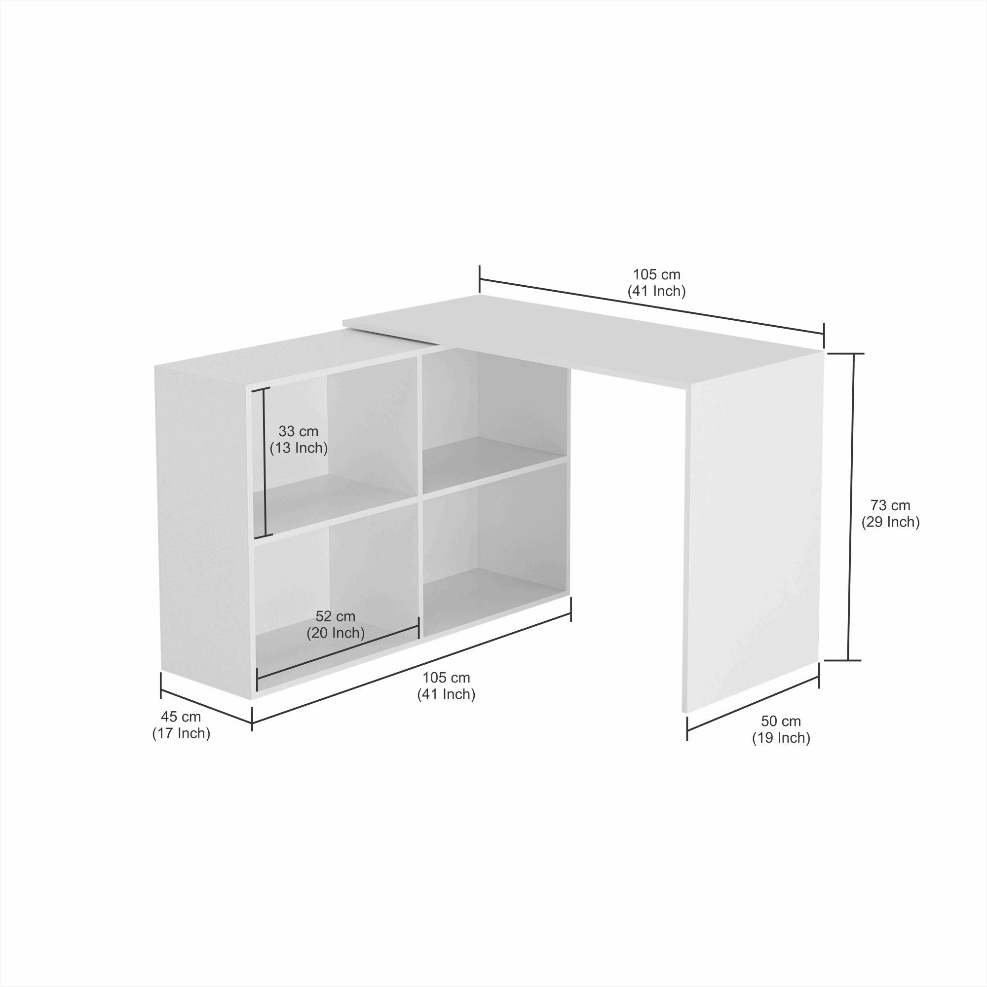 Study Table With Dim Floor-Standing Wooden Modern Study Table For Home – Furneaser Maggen