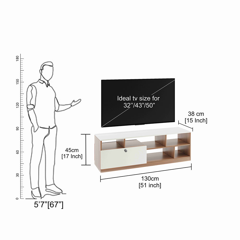 Dubbliss Tv Entertainment Unit, Cabinet, Showcase, Stand For 55 Inch TV