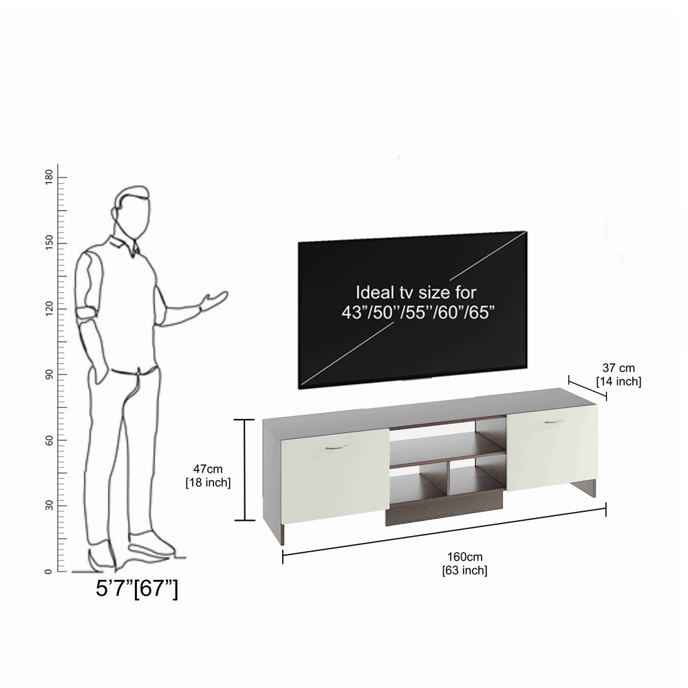 Salvi Tv Entertainment Unit, Cabinet, Showcase, Stand for 65 inch Tv