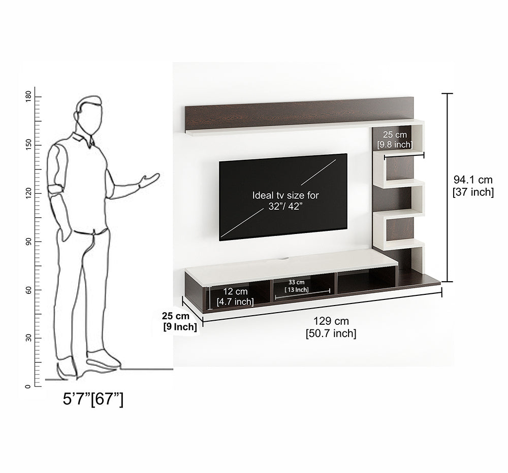 Dettlet Tv Entertainment Unit, Cabinet, Showcase, Stand For 43 Inch TV