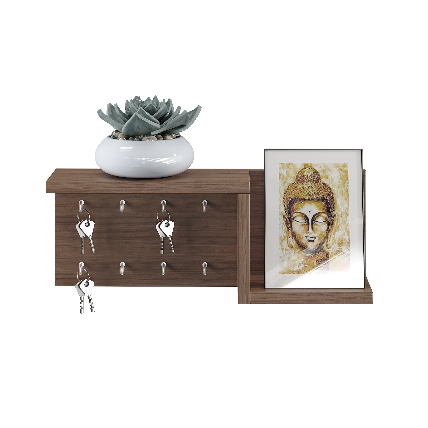Interactive Key Holder Wall-Mounted Wooden Modern Key Holder For Home – Furneaser Lenn