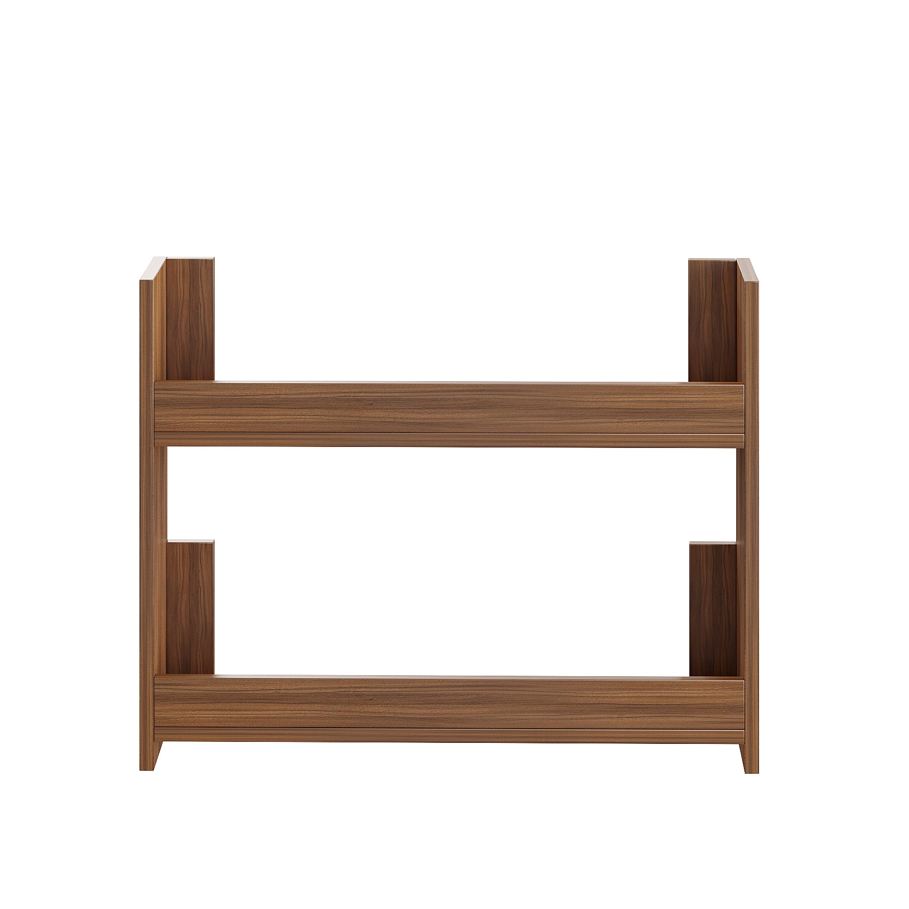 WOODWIDER Zanny Wooden Wall Hanging Book Rack, Front-Facing Bookshelf, Kids Book Storage Rack, Small Bookshelf, Perfect for Home Play Nursery Schools (Exotic Teak)