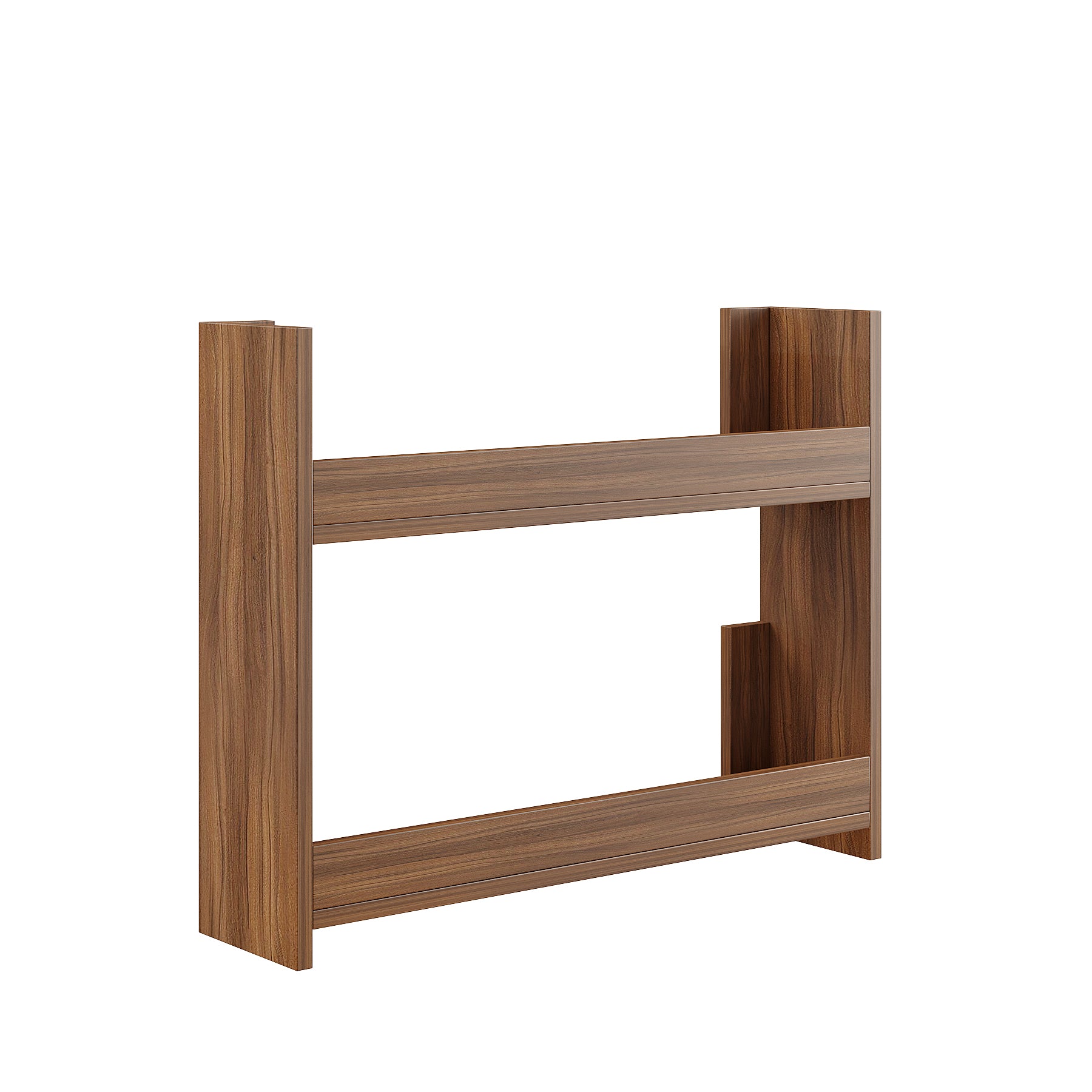WOODWIDER Zanny Wooden Wall Hanging Book Rack, Front-Facing Bookshelf, Kids Book Storage Rack, Small Bookshelf, Perfect for Home Play Nursery Schools (Exotic Teak)