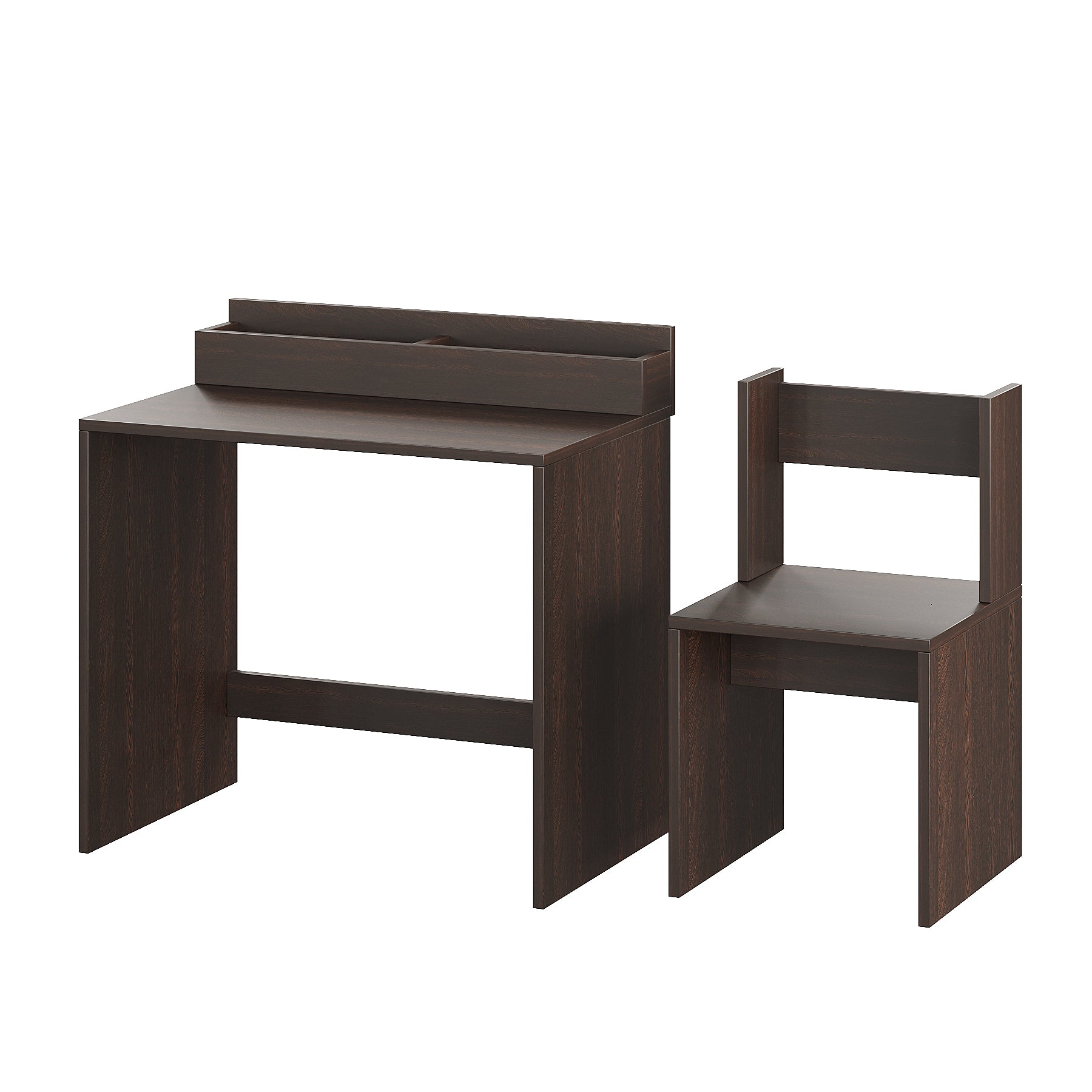 Jasper Engineered Wood Light Weight Study Table & Chair Set with Storage for 3-12 Years Kids, Medium Size Kids Desk Set Upto 60kgs Weight Capacity - DIY Installation (Wenge))