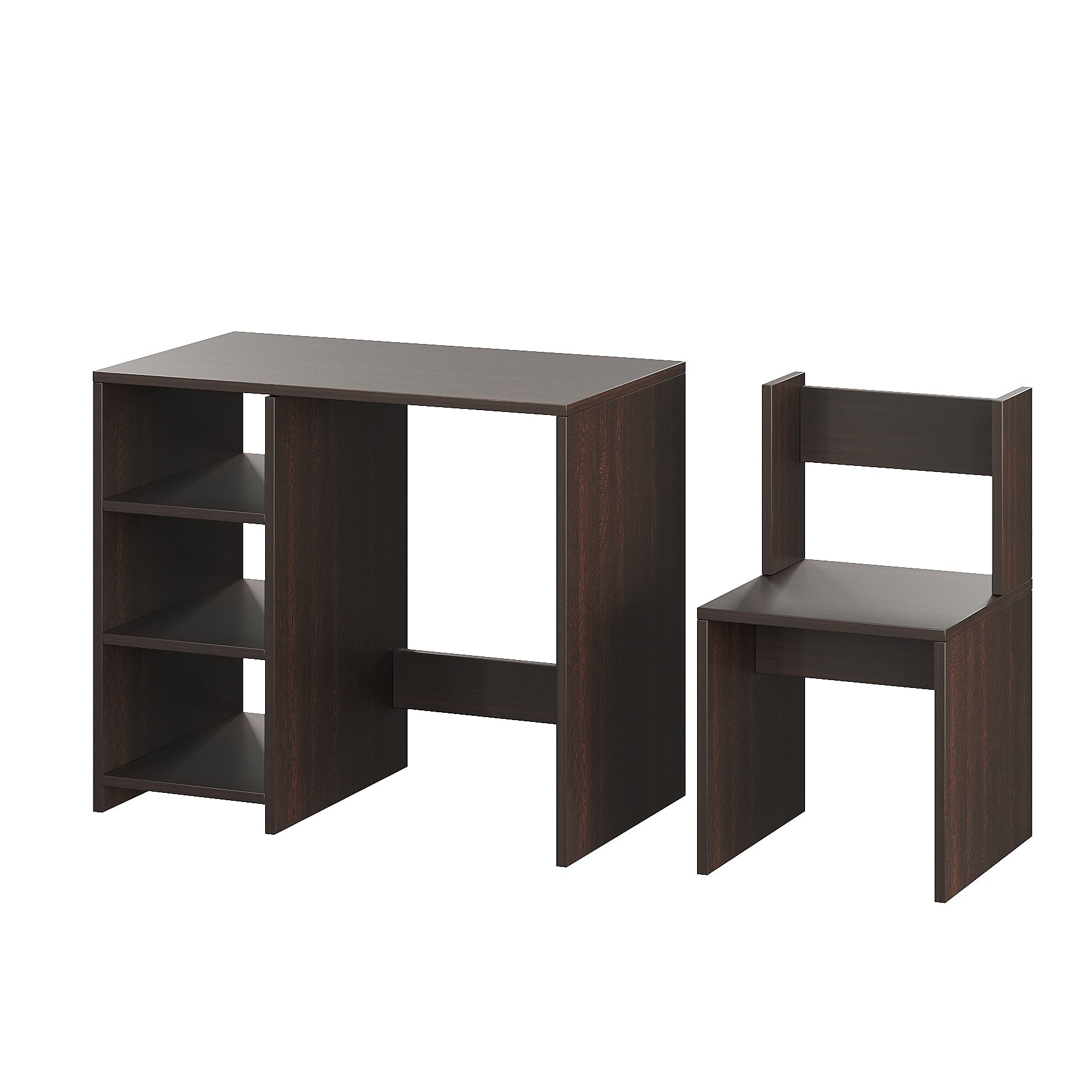 Harper Engineered Wood Light Weight Study Table & Chair Set with Storage for 3-12 Years Kids, Medium Size Kids Desk Set Upto 60kgs Weight Capacity - DIY Installation (Wenge)