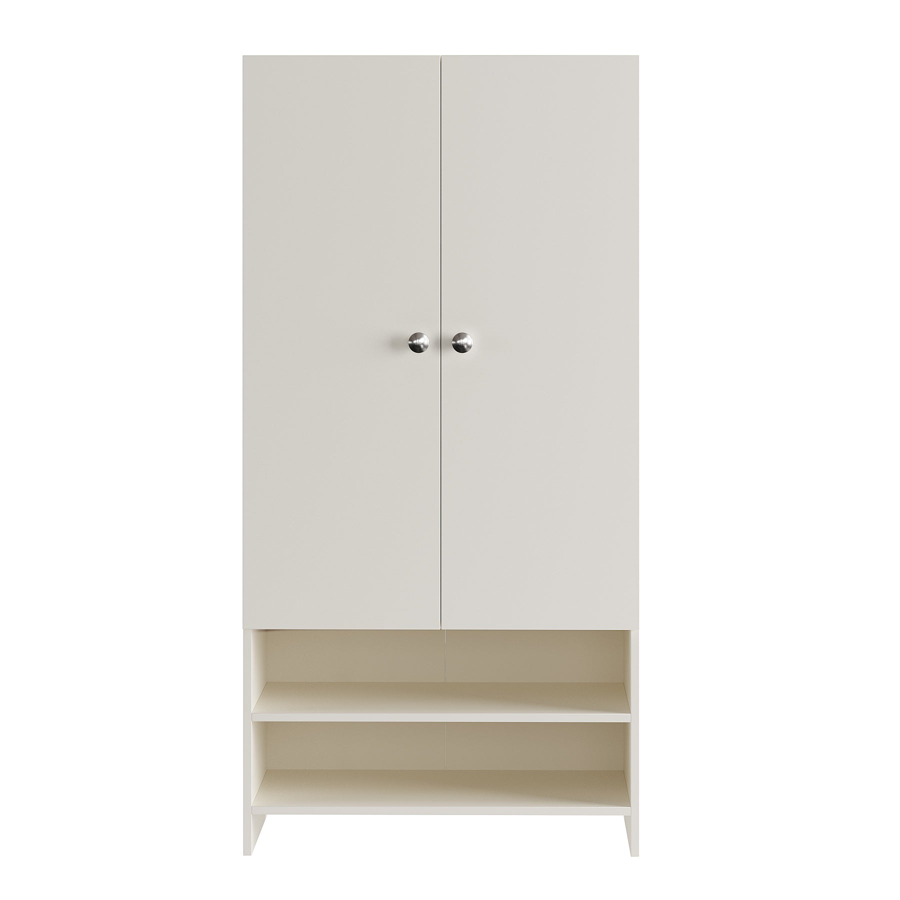 WOODWIDER Yosha Wardrobe for Kids, Baby Almirah for Clothes, Baby Storage Organizer, Cupboard for Clothes, Kids Wardrobe for Clothes/Toys/Books (White)