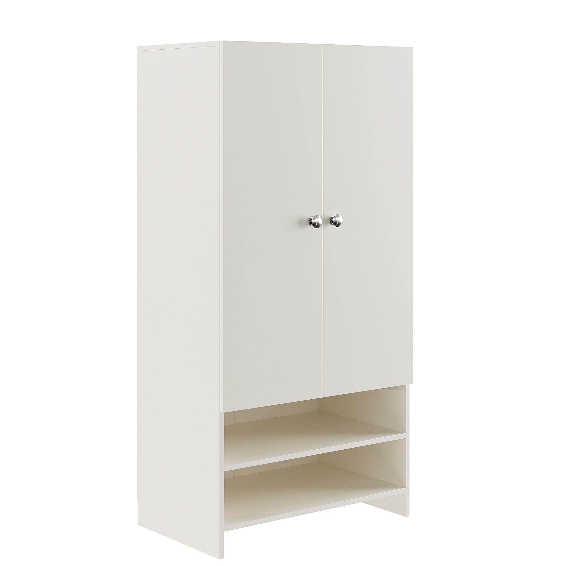 WOODWIDER Yosha Wardrobe for Kids, Baby Almirah for Clothes, Baby Storage Organizer, Cupboard for Clothes, Kids Wardrobe for Clothes/Toys/Books (White)