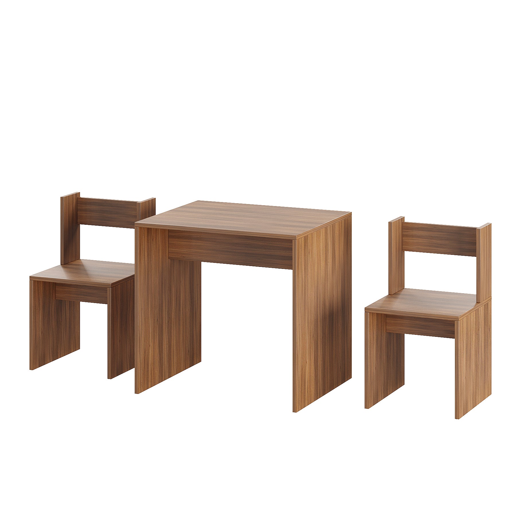 Emma Engineered Wood Light Weight Study Table & Chair Set with Storage for 3-12 Years Kids, Medium Size Kids Desk Set Upto 60kgs Weight Capacity - DIY Installation (Wenge)