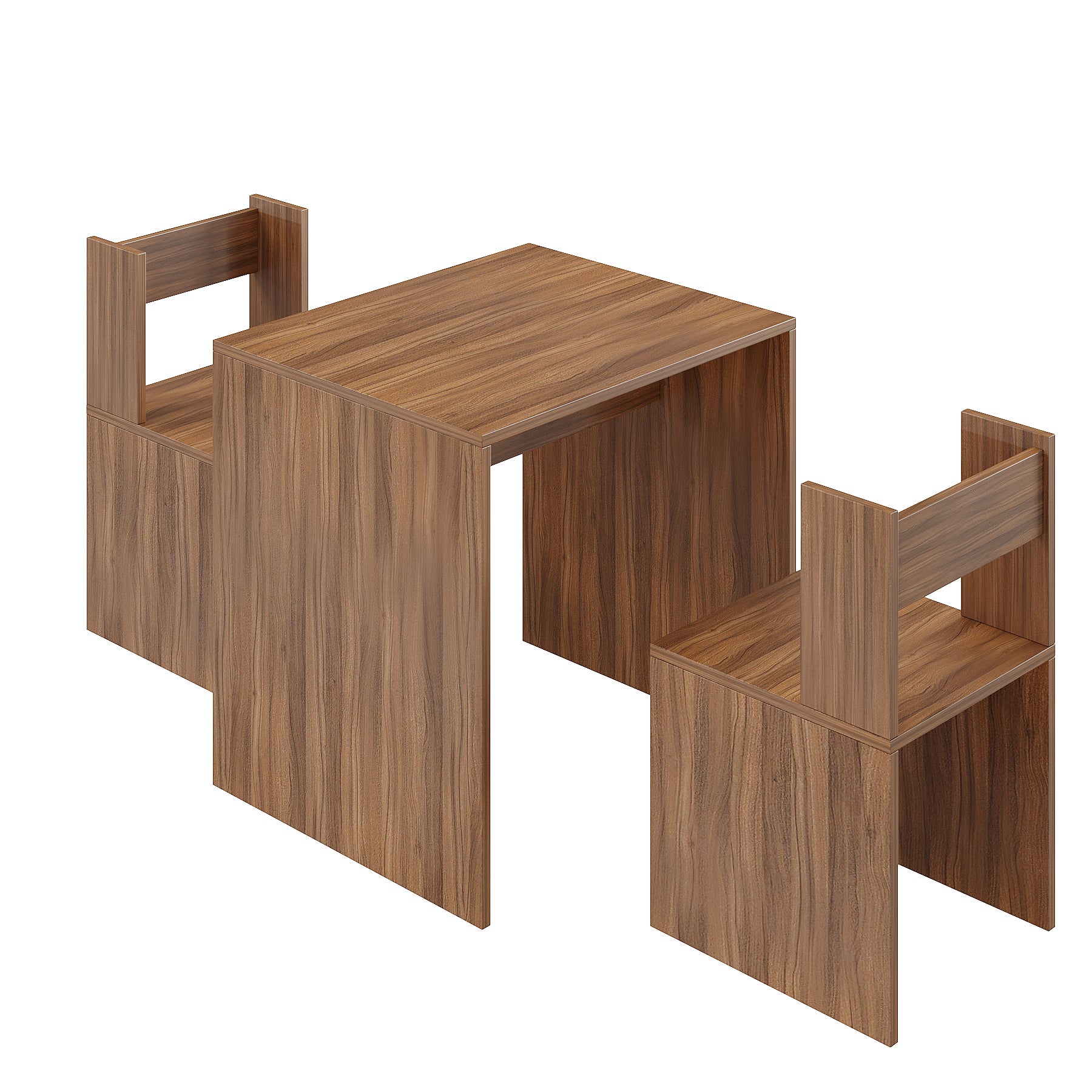 Emma Engineered Wood Light Weight Study Table & Chair Set with Storage for 3-12 Years Kids, Medium Size Kids Desk Set Upto 60kgs Weight Capacity - DIY Installation (Wenge)
