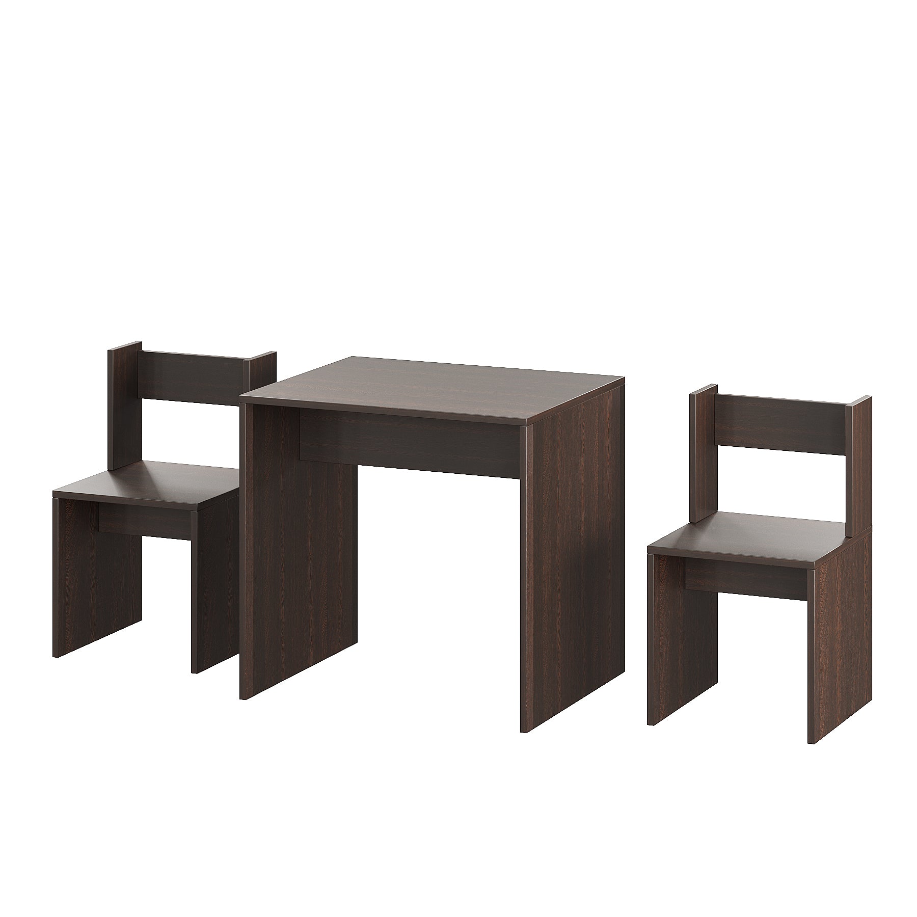 Emma Engineered Wood Light Weight Study Table & Chair Set with Storage for 3-12 Years Kids, Medium Size Kids Desk Set Upto 60kgs Weight Capacity - DIY Installation (Wenge)
