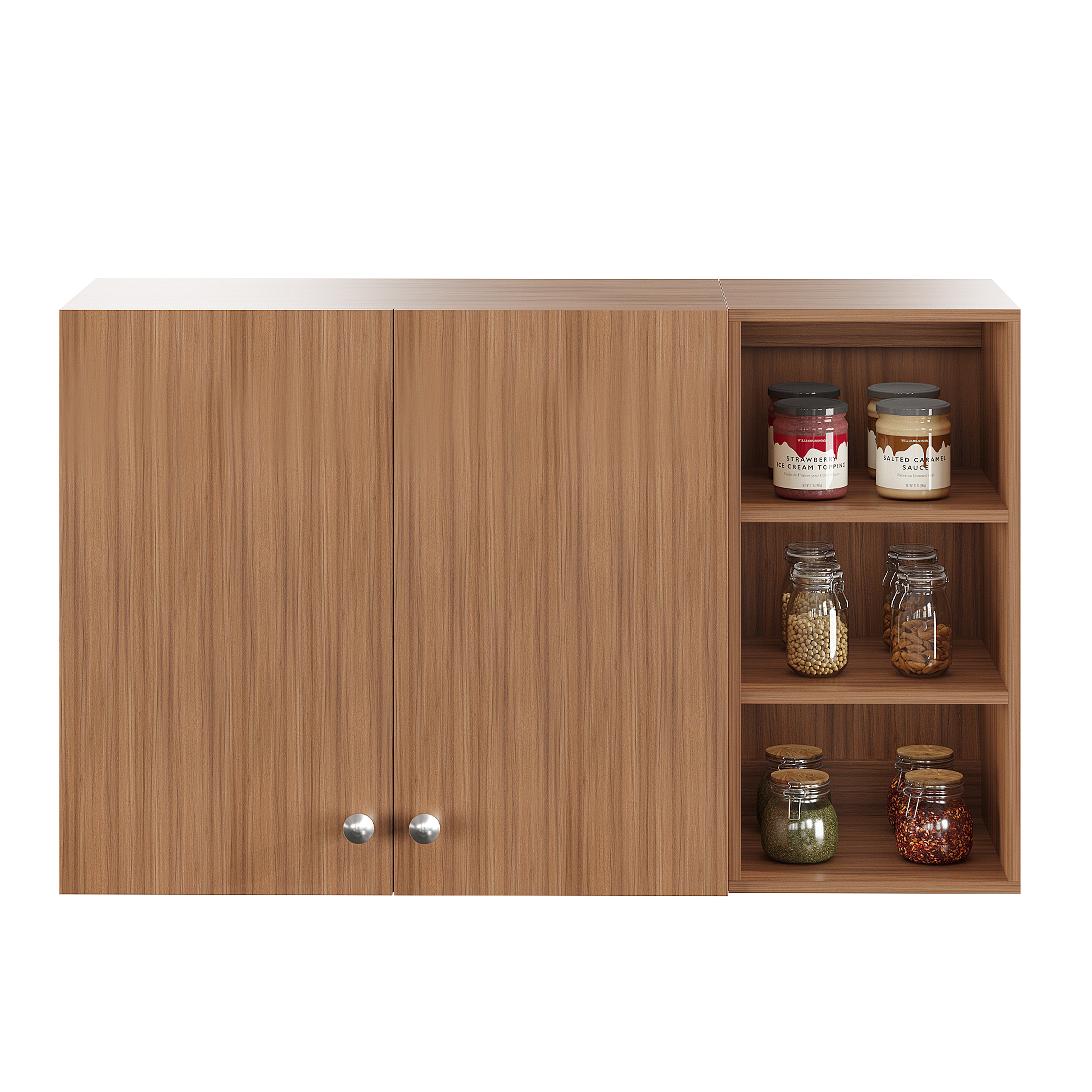Wall-Mounted Wooden Modern Kitchen Rack For Home – Furneaser Lismore