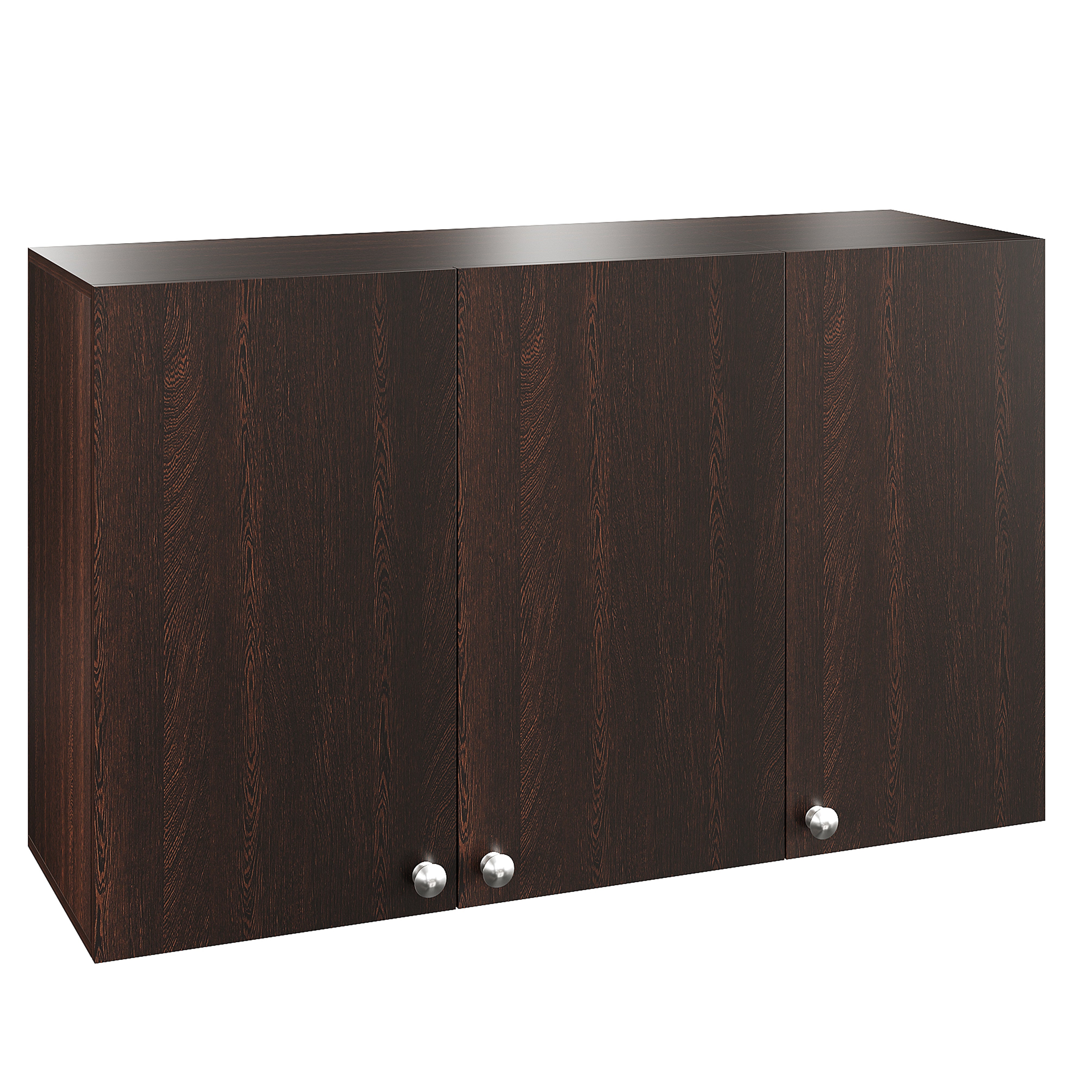 Woodwider Olender Engineered Wood Wall-Mount Kitchen Cabinet with Door – Space-Saving, Modern Storage Solution for Kitchen, Living Room, or Bathroom (Wenge)