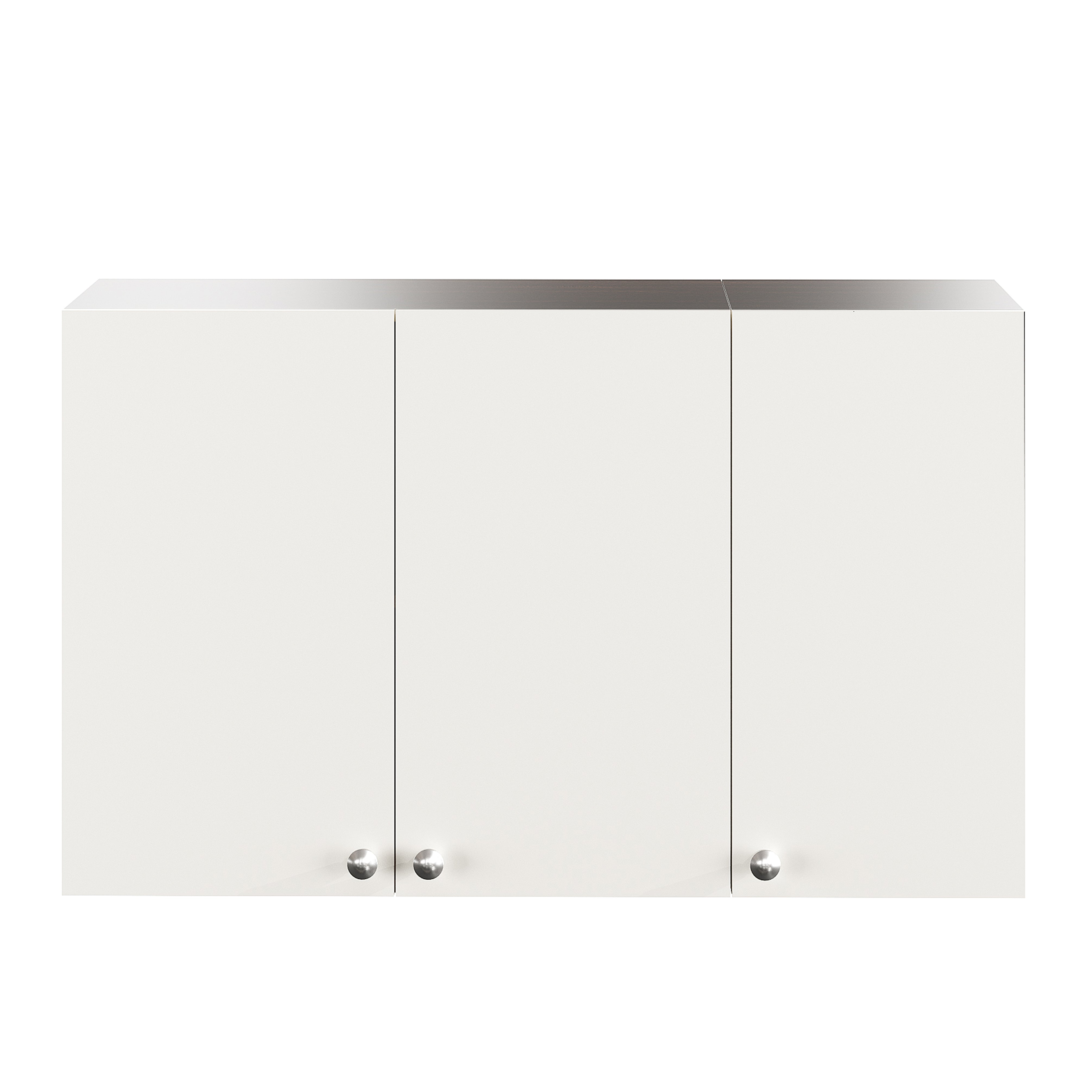 WOODWIDER Olender Engineered Wood Wall-Mount Kitchen Cabinet with Door – Space-Saving, Modern Storage Solution for Kitchen, Living Room, or Bathroom (Wenge & White)