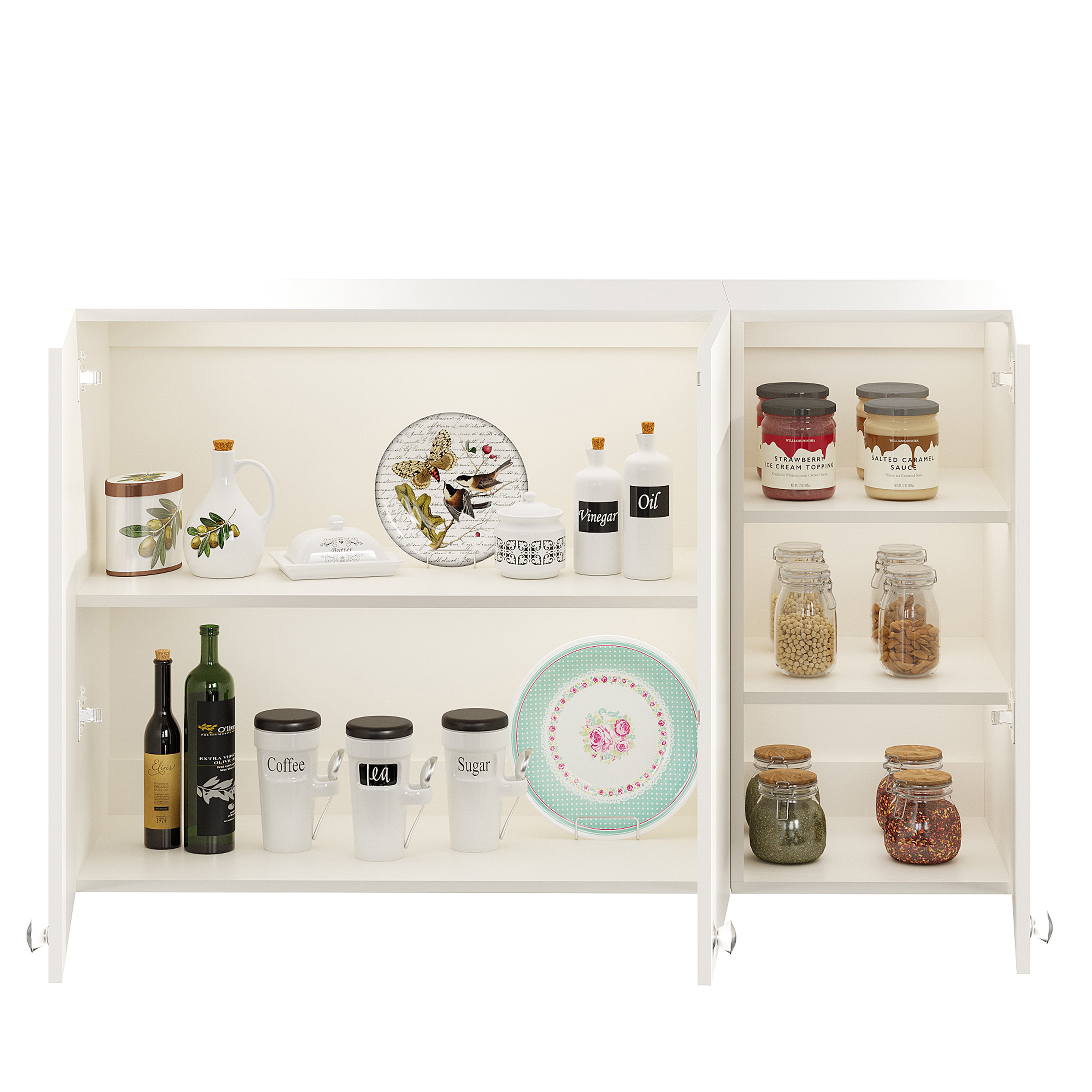 Woodwider Olender Engineered Wood Wall-Mount Kitchen Cabinet with Door – Space-Saving, Modern Storage Solution for Kitchen, Living Room, or Bathroom (White)