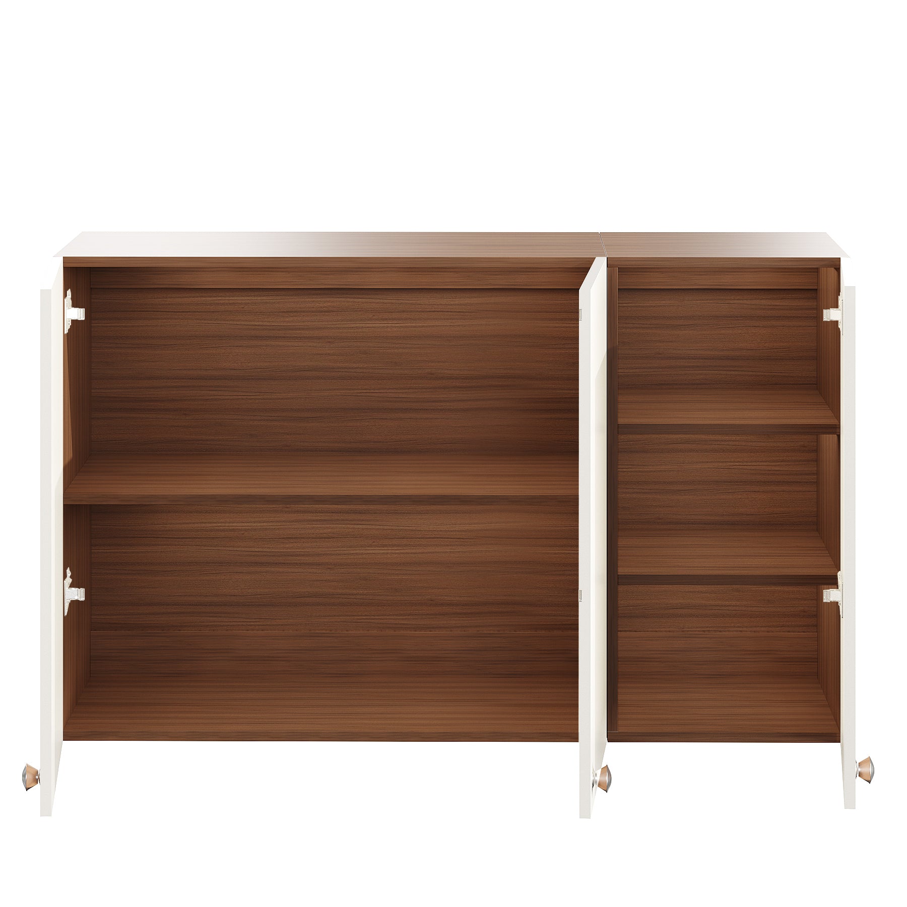 WOODWIDER Olender Engineered Wood Wall-Mount Kitchen Cabinet with Door – Space-Saving, Modern Storage Solution for Kitchen, Living Room, or Bathroom (Exotic Teak & White)