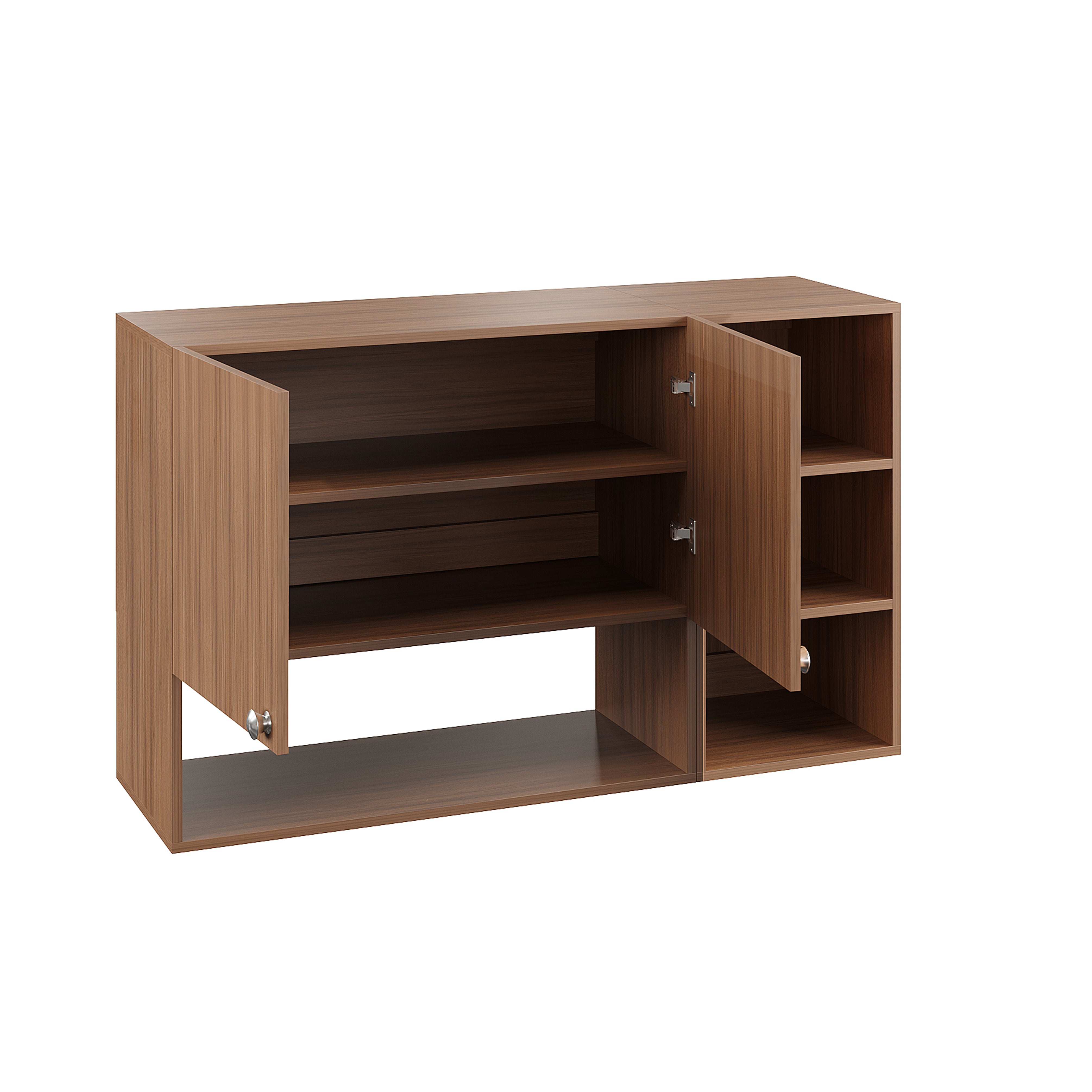 Woodwider Rozel Engineered Wood Wall-Mount Kitchen Cabinet with Door – Space-Saving, Modern Storage Solution for Kitchen, Living Room, or Bathroom (Exotic Teak)