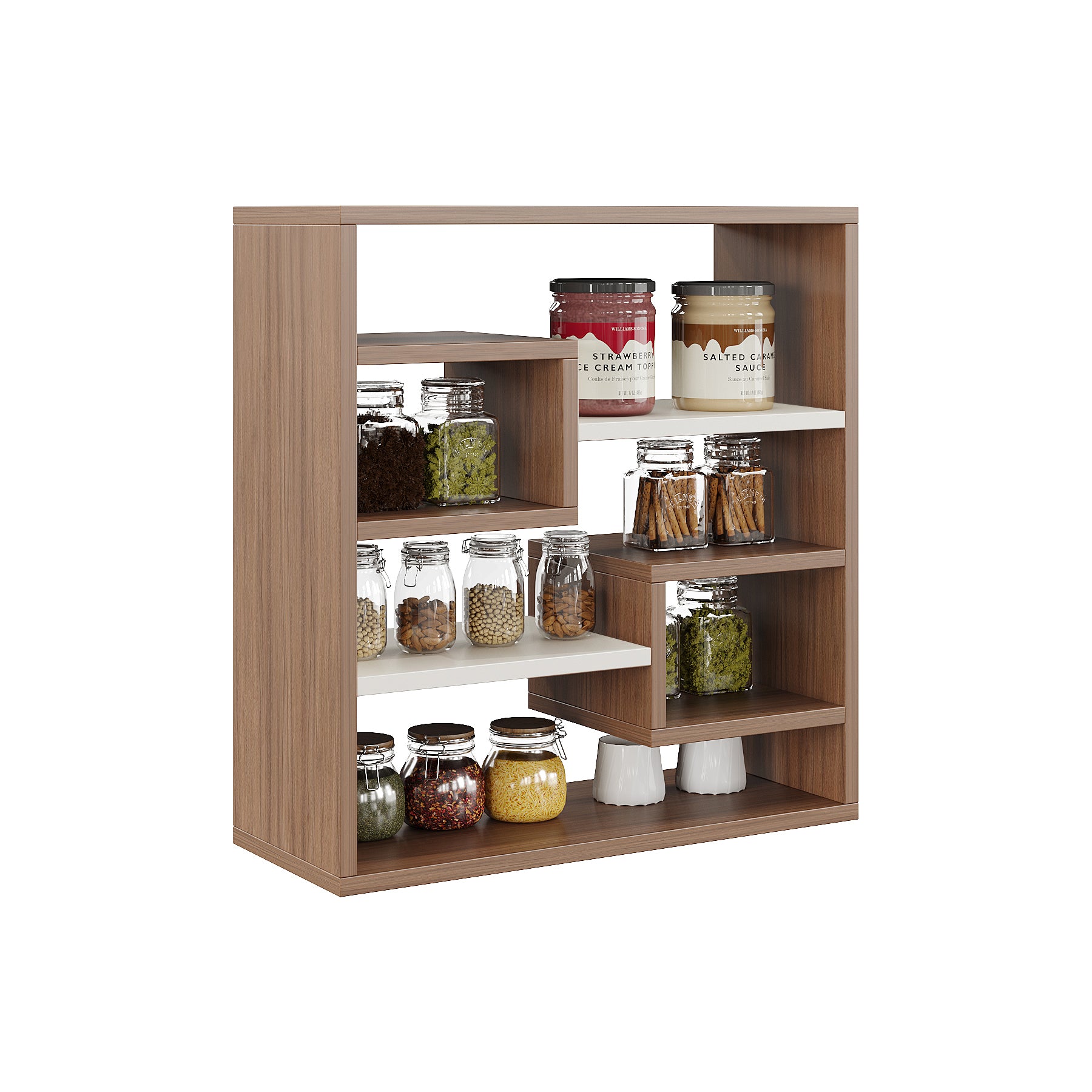 Brian Kitchen Spice Jar Rack Storage Shelf Cabinet Stand – Furneaser