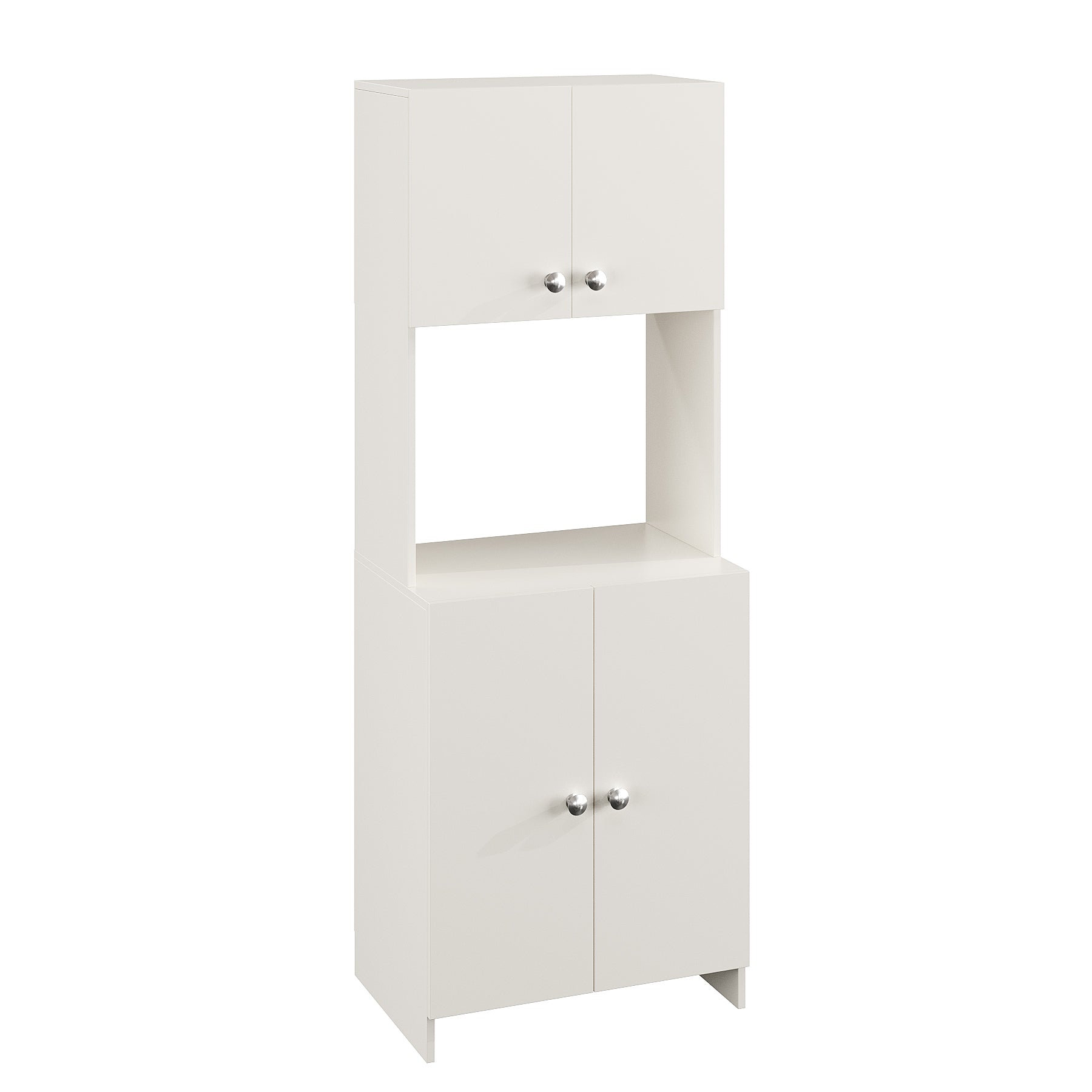 Compact Space Saving Unit for Kitchen & Dining (White)