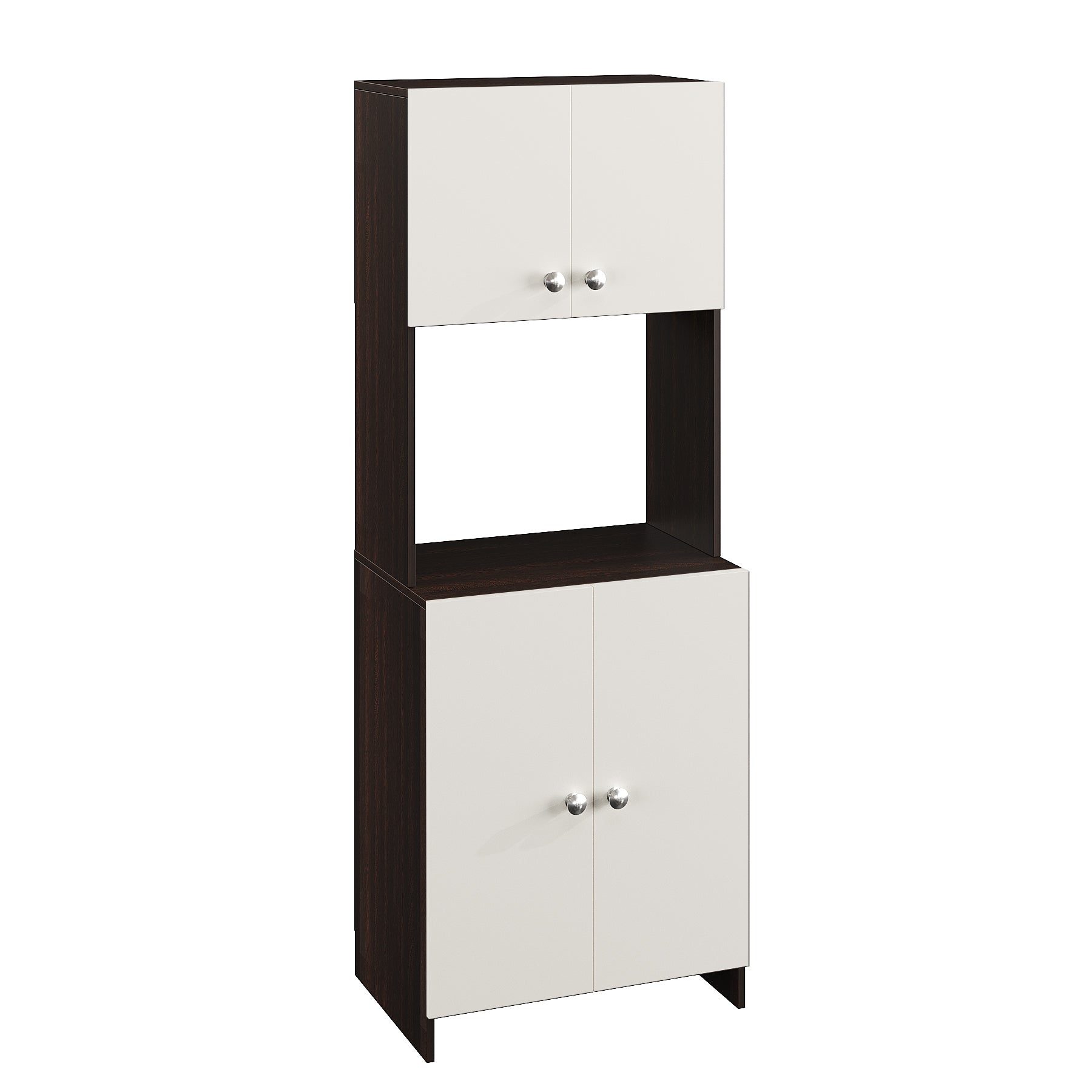 Compact Space Saving Unit for Kitchen & Dining (Wenge & White)