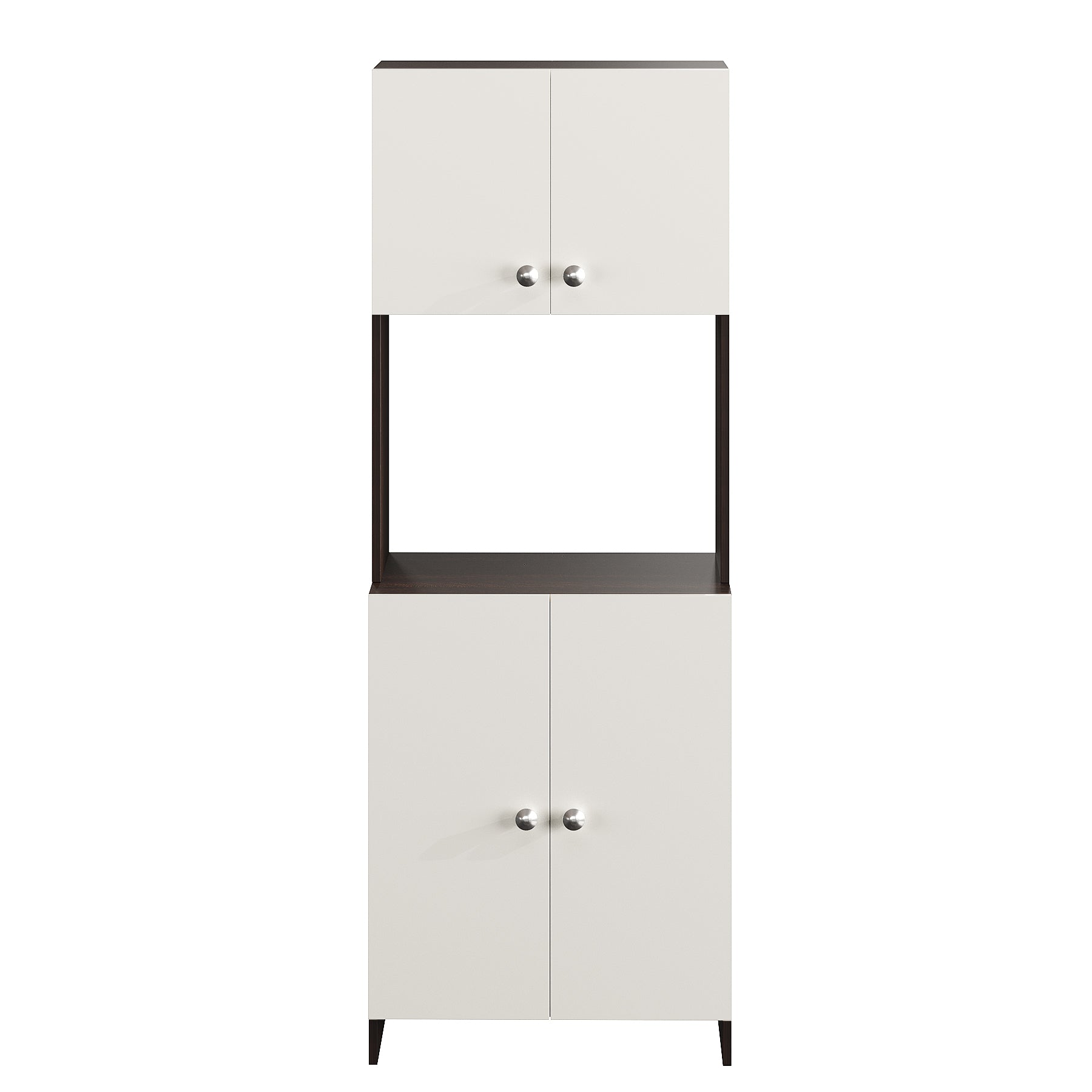 Compact Space Saving Unit for Kitchen & Dining (Wenge & White)