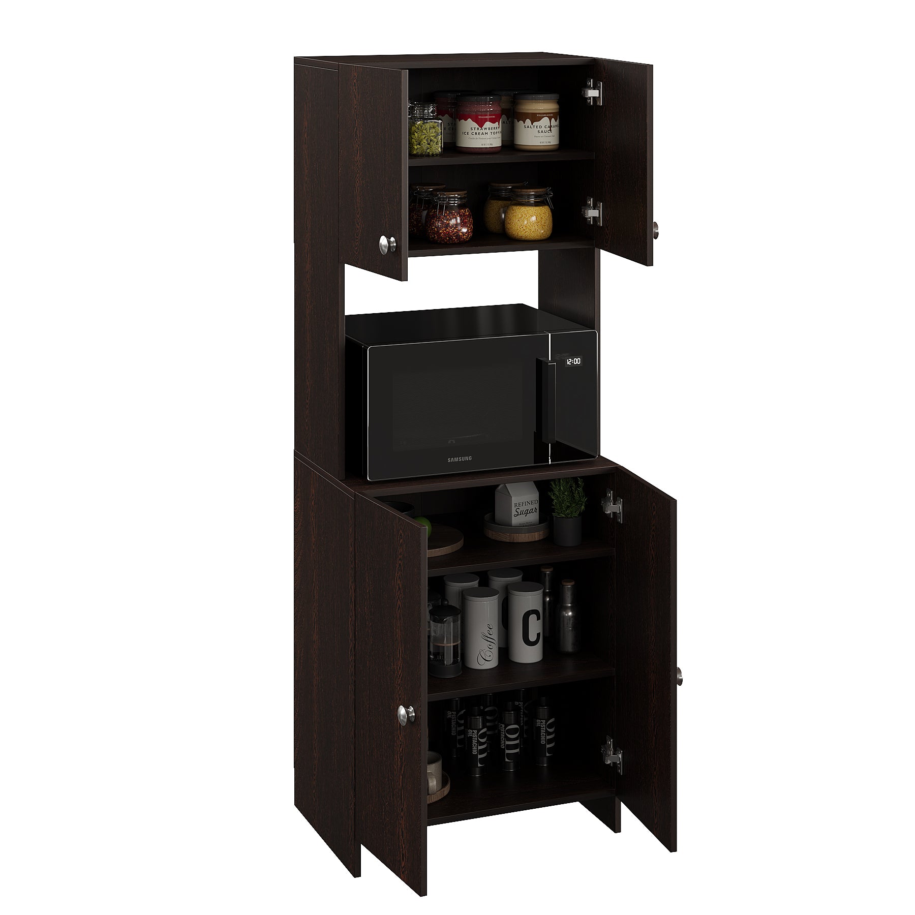 Compact Space Saving Unit for Kitchen & Dining (Wenge)