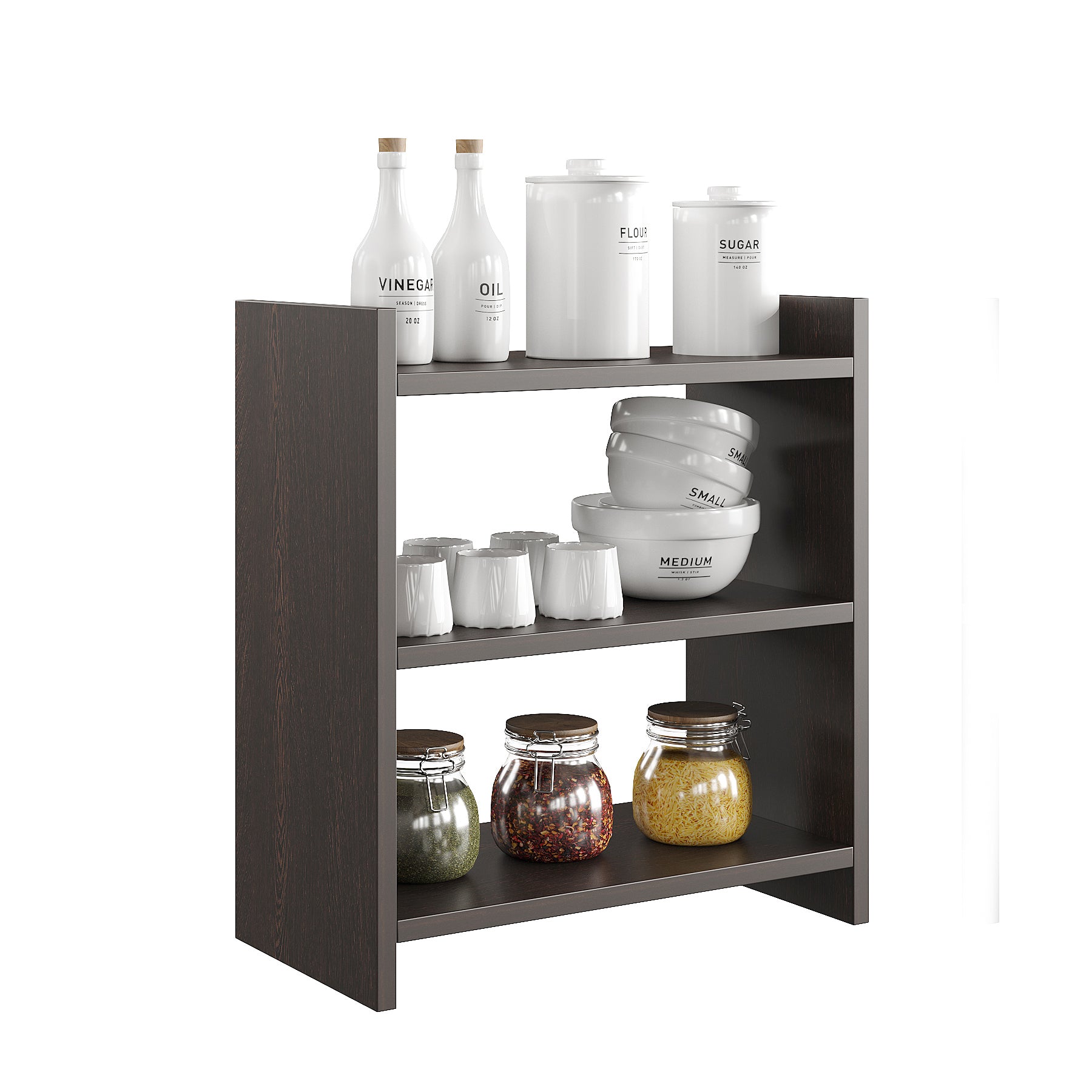 Wall-Mounted Wooden Modern Kitchen Rack For Home – Furneaser Maximus