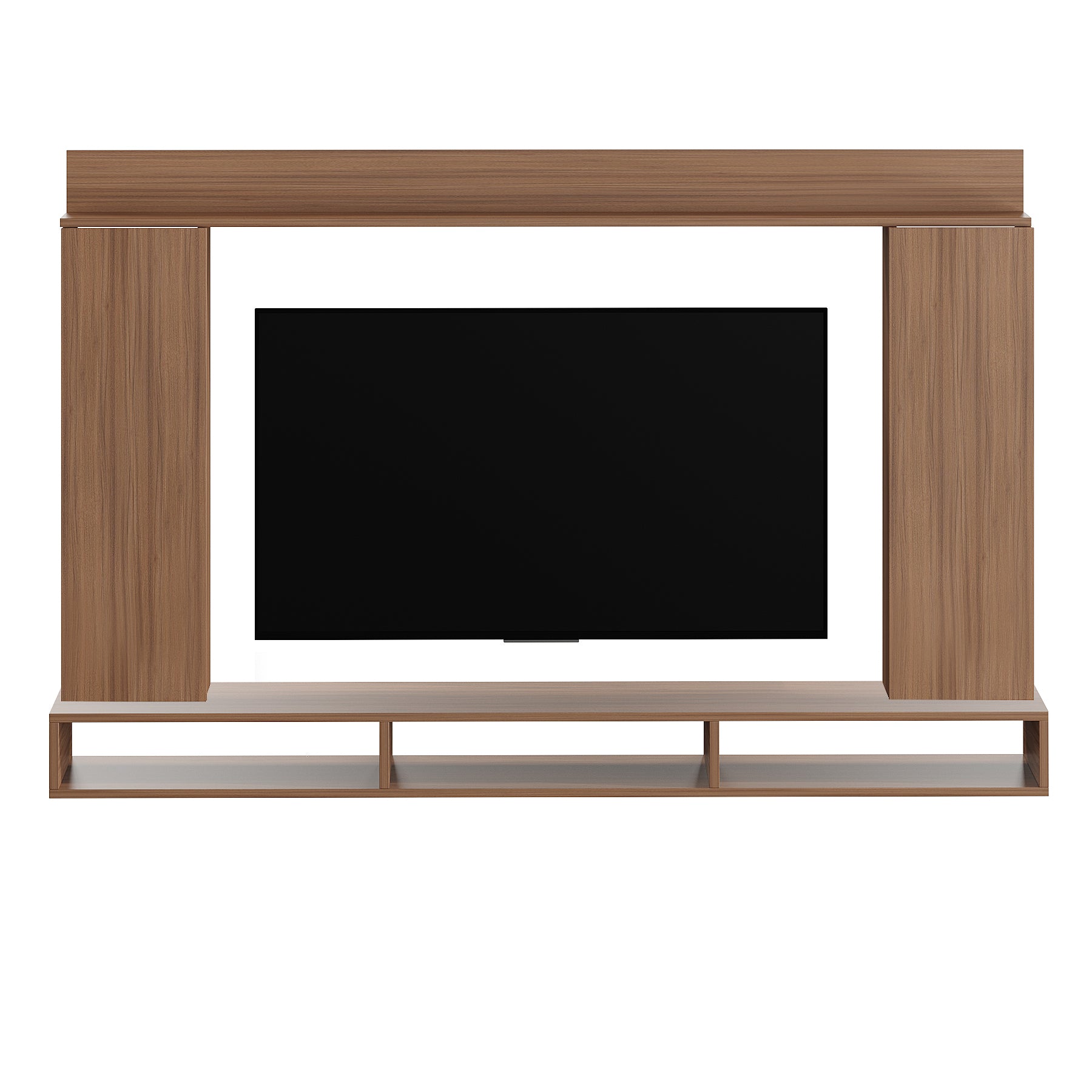 Furneaser Morris Engineered Wood Wall Mount TV Unit/TV Stand with Door/TV Cabinet/TV Entertainment Unit/Set Top Box Stand (Ideal for 55 Inch) (D.I.Y) (Exotic Teak)