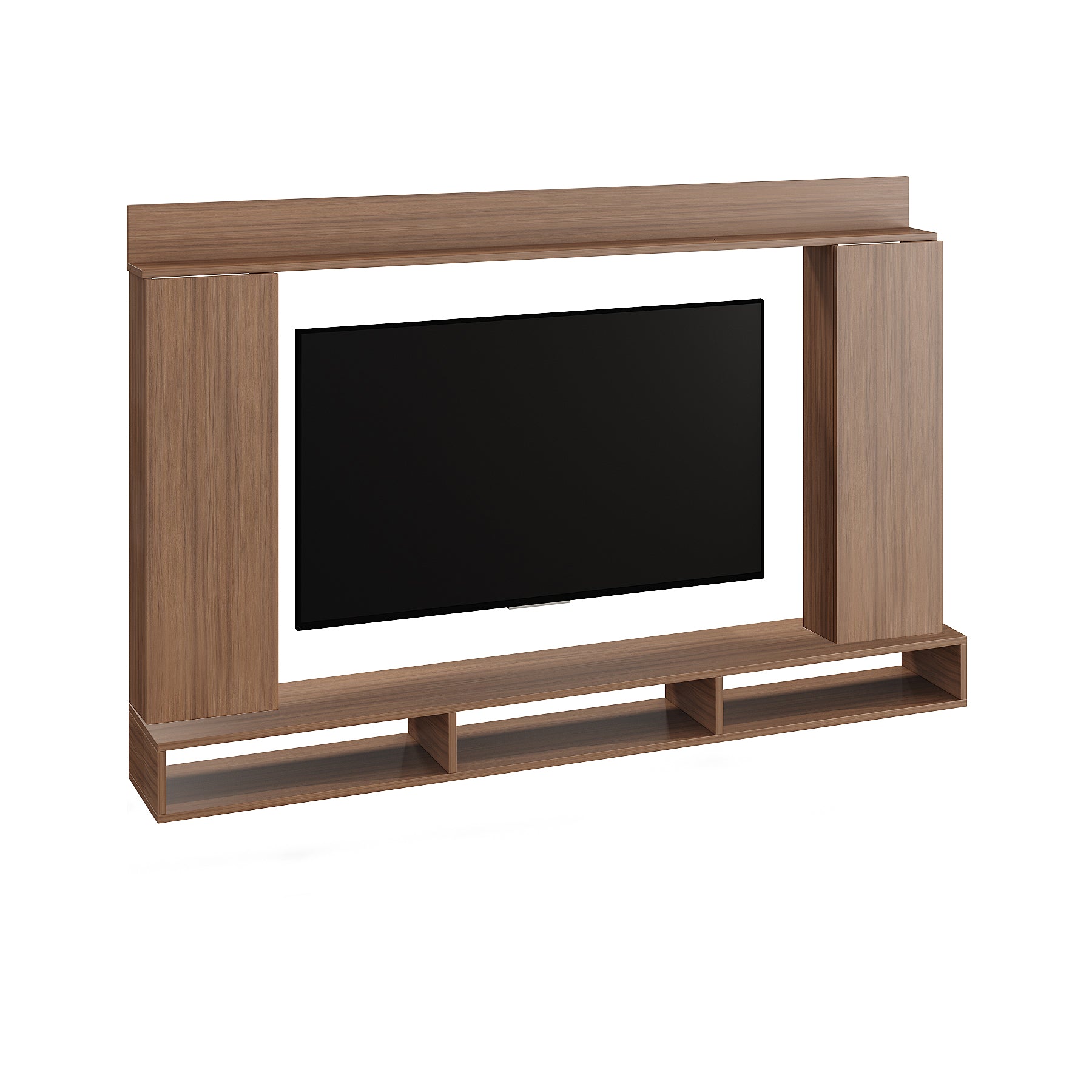 Furneaser Morris Engineered Wood Wall Mount TV Unit/TV Stand with Door/TV Cabinet/TV Entertainment Unit/Set Top Box Stand (Ideal for 55 Inch) (D.I.Y) (Exotic Teak)
