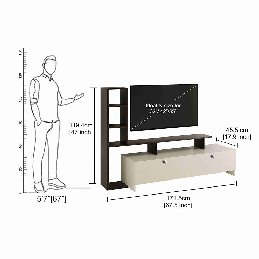 Ameya Tv Entertainment Unit, Cabinet, Showcase, Stand For 55 Inch TV