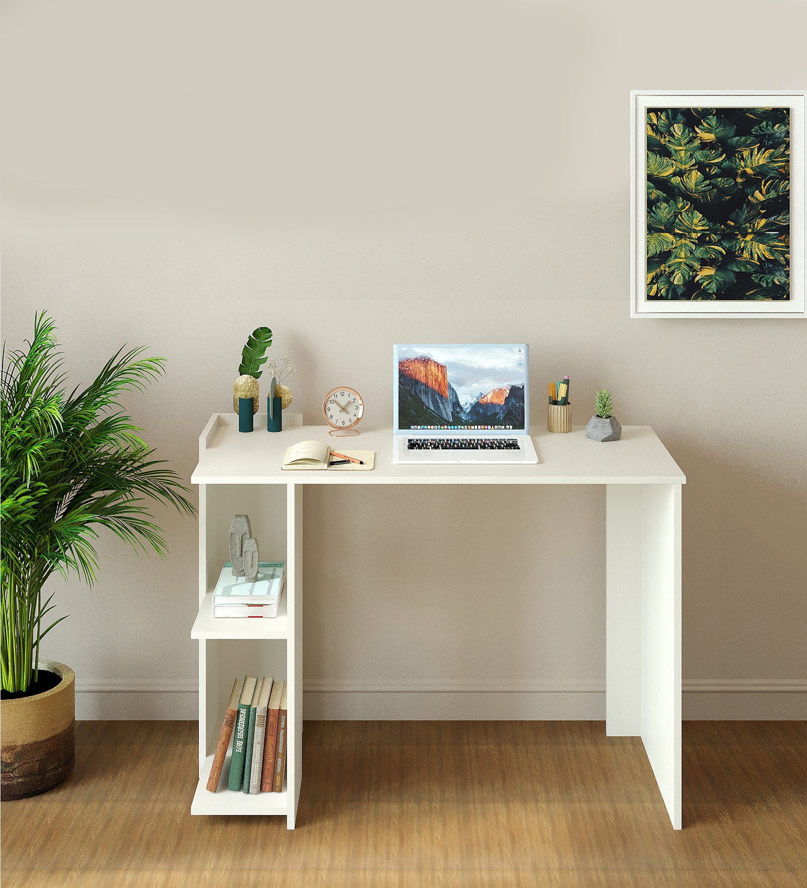 Lumia Study Table, Computer Desk, WFH Office Table with Storage