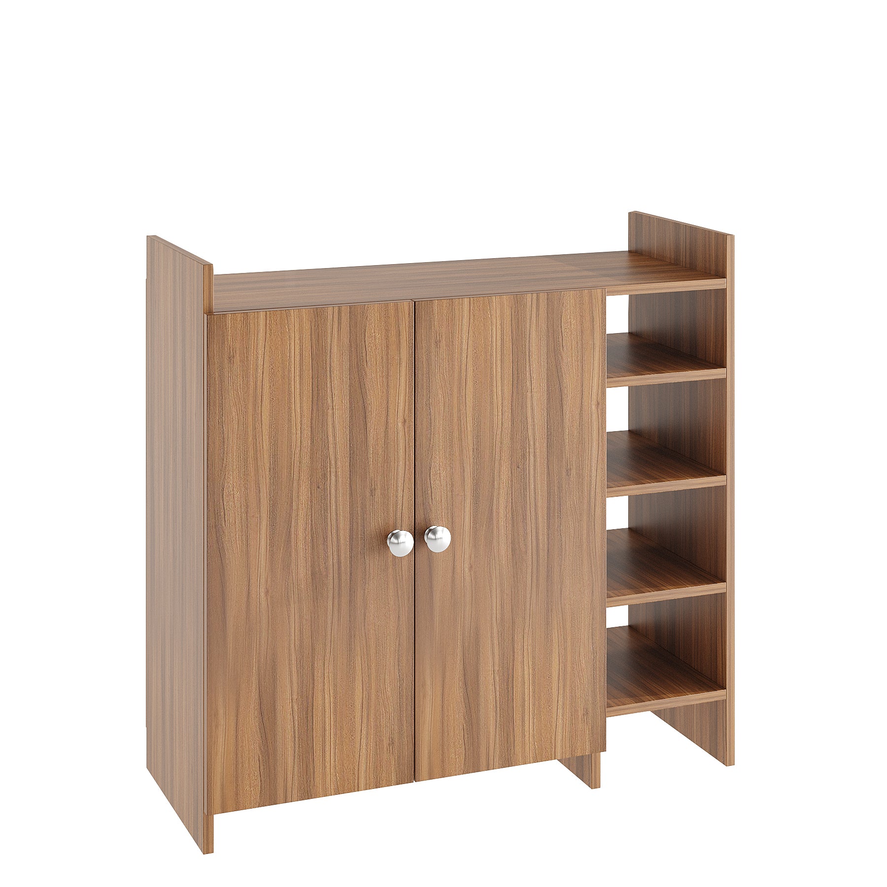 WOODWIDER Salosia Wooden Shoe Rack for Home Storage Organizer Shoe Rack Cabinet Slipper Footwear Stand Rack 6 Shelves, Store Up to 16 Pairs (Exotic Teak)