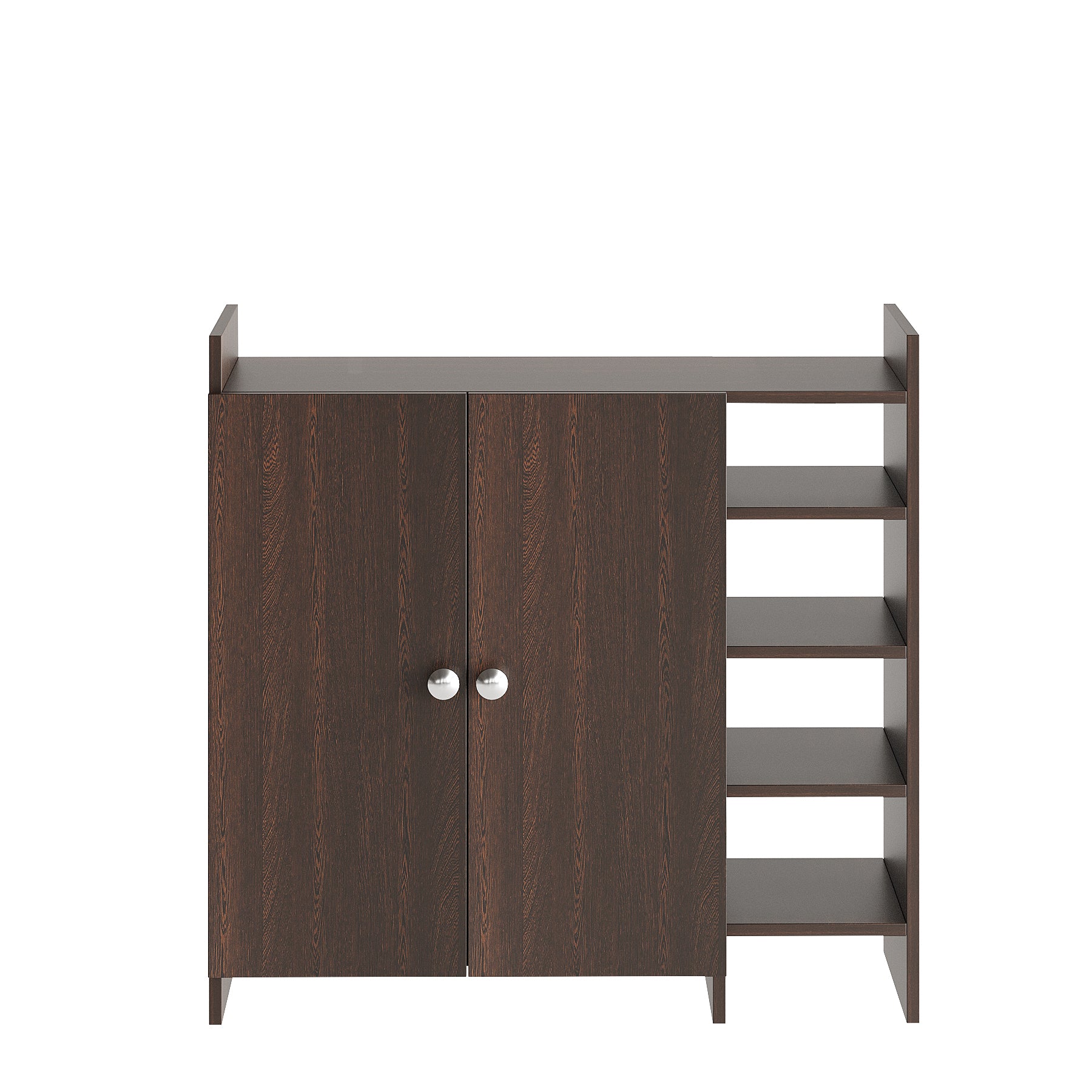 WOODWIDER Salosia Wooden Shoe Rack for Home Storage Organizer Shoe Rack Cabinet Slipper Footwear Stand Rack 6 Shelves, Store Up to 16 Pairs (Wenge)
