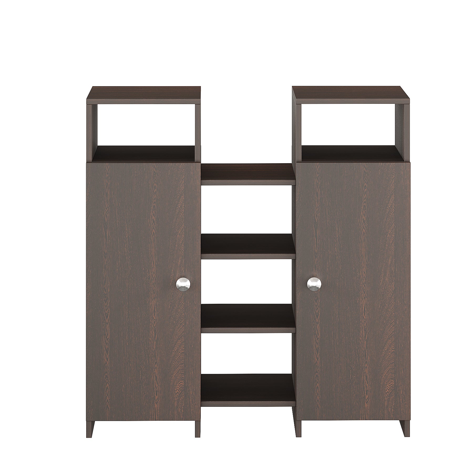 WOODWIDER Calis Wooden Shoe Rack for Home Storage Organizer Shoe Rack Cabinet Slipper Footwear Stand Rack 14 Shelves, Store Up to 16 Pairs (Wenge)