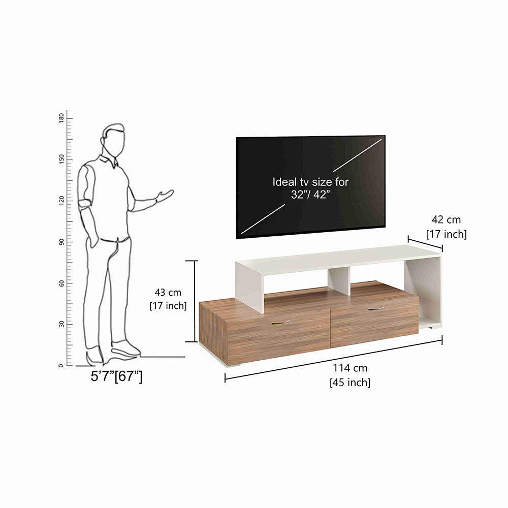 Dexon Tv Entertainment Unit, Cabinet, Showcase, Stand For 43 Inch TV