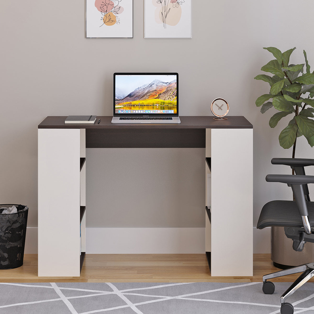 WOODWIDER Jade Wooden Study Table, Workstation, Computer, Laptop, WFH ...