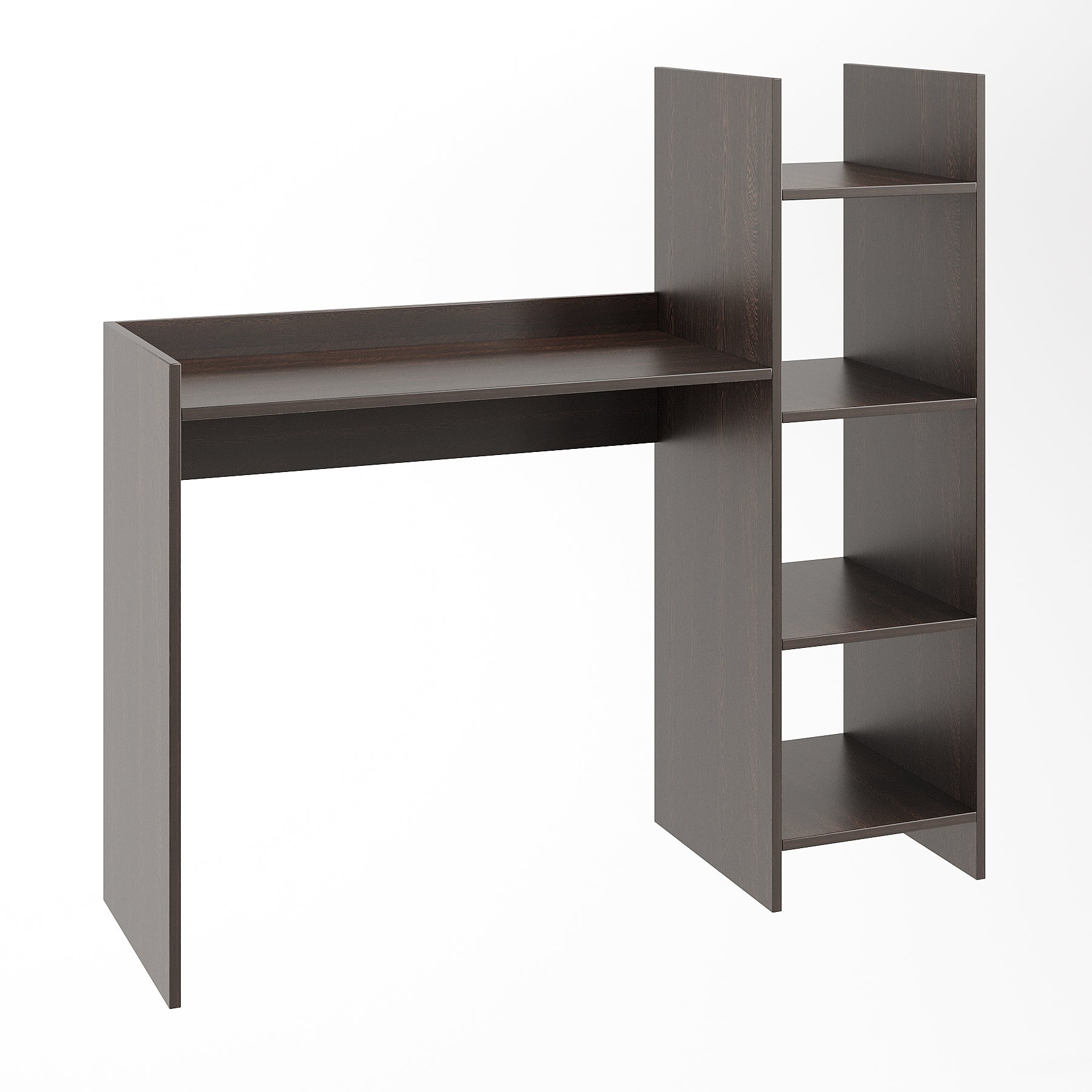 WOODWIDER Sarah Wooden Study Table, Workstation, Computer, Laptop, WFH Office Desk, Gaming Table with Storage, Wenge