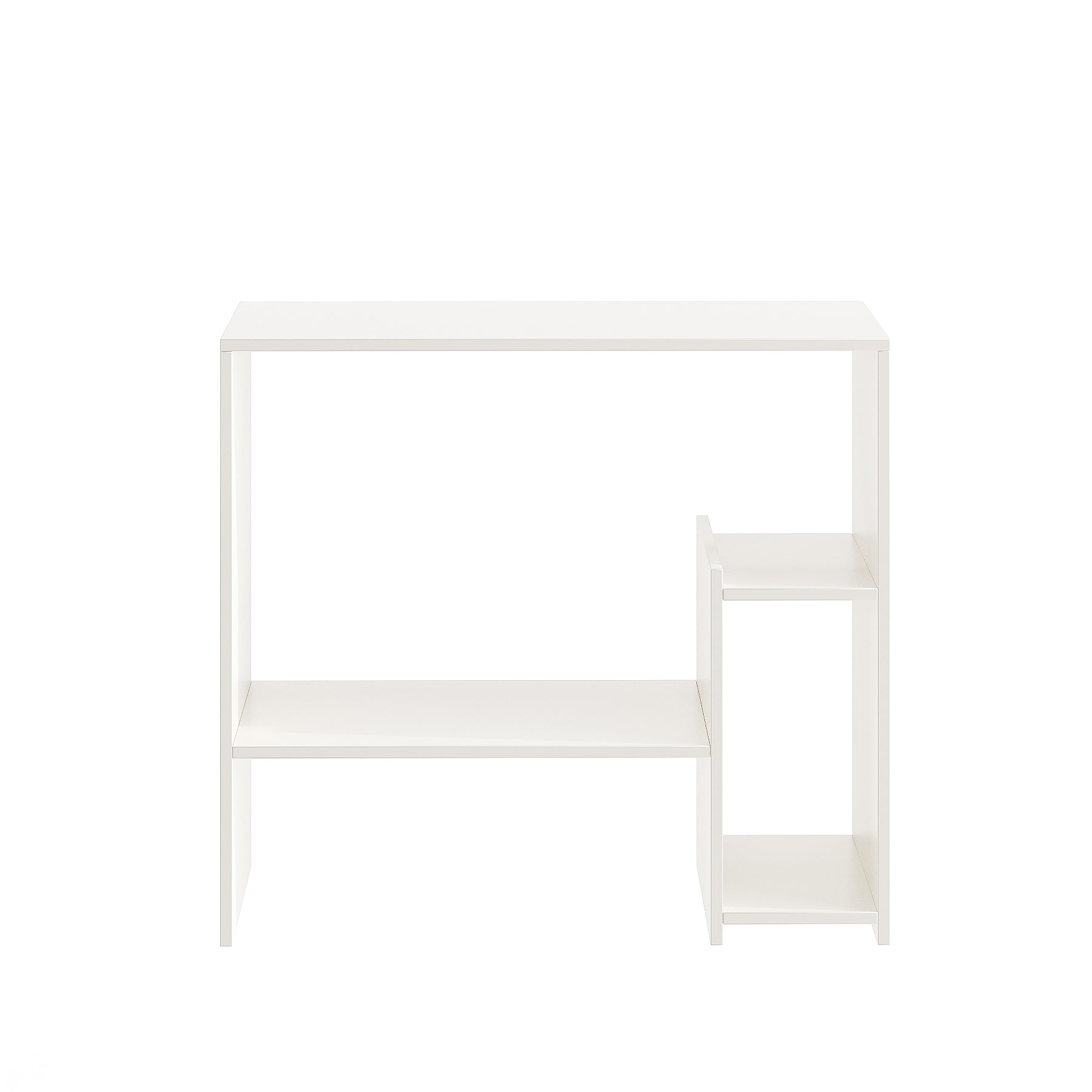 Woodwider Vivian Wooden Study Table, Workstation, Computer, Laptop, WFH Office Desk, Gaming Table with Storage, White
