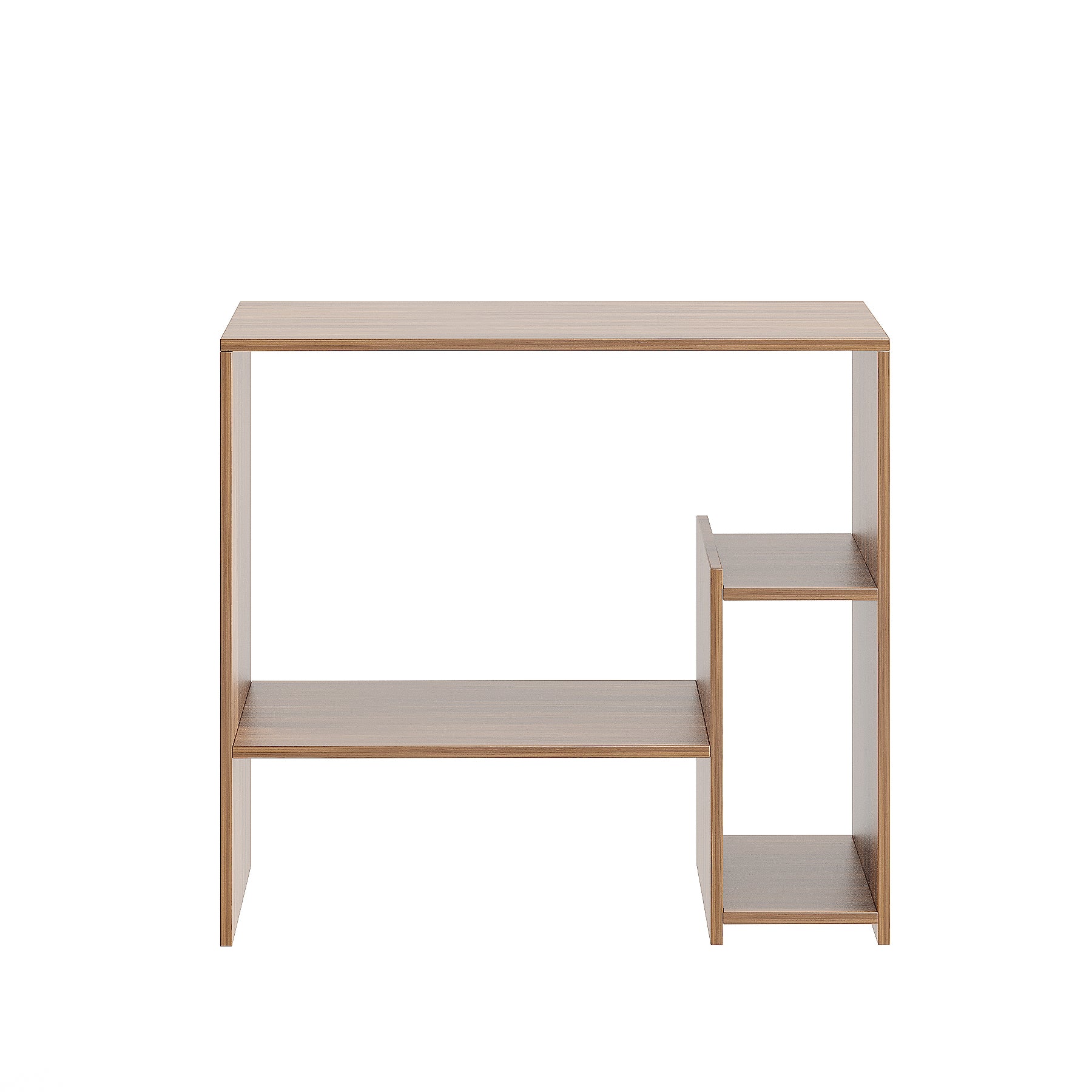 Woodwider Vivian Wooden Study Table, Workstation, Computer, Laptop, WFH Office Desk, Gaming Table with Storage, Exotic Teak