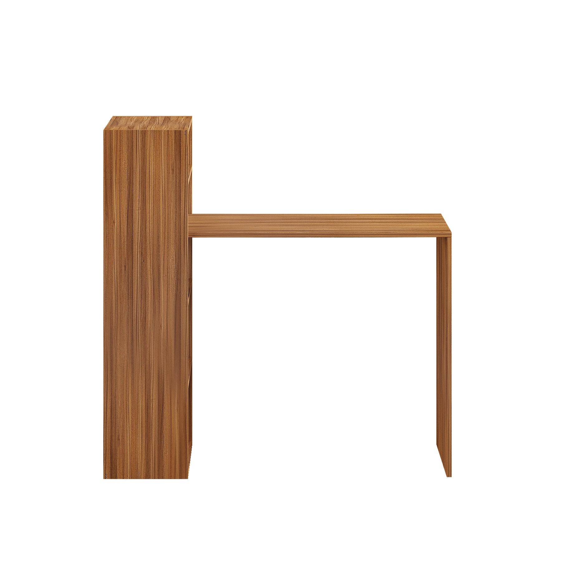 Woodwider Remi Wooden Study Table, Workstation, Computer, Laptop, WFH Office Desk, Gaming Table with Storage, Exotic Teak