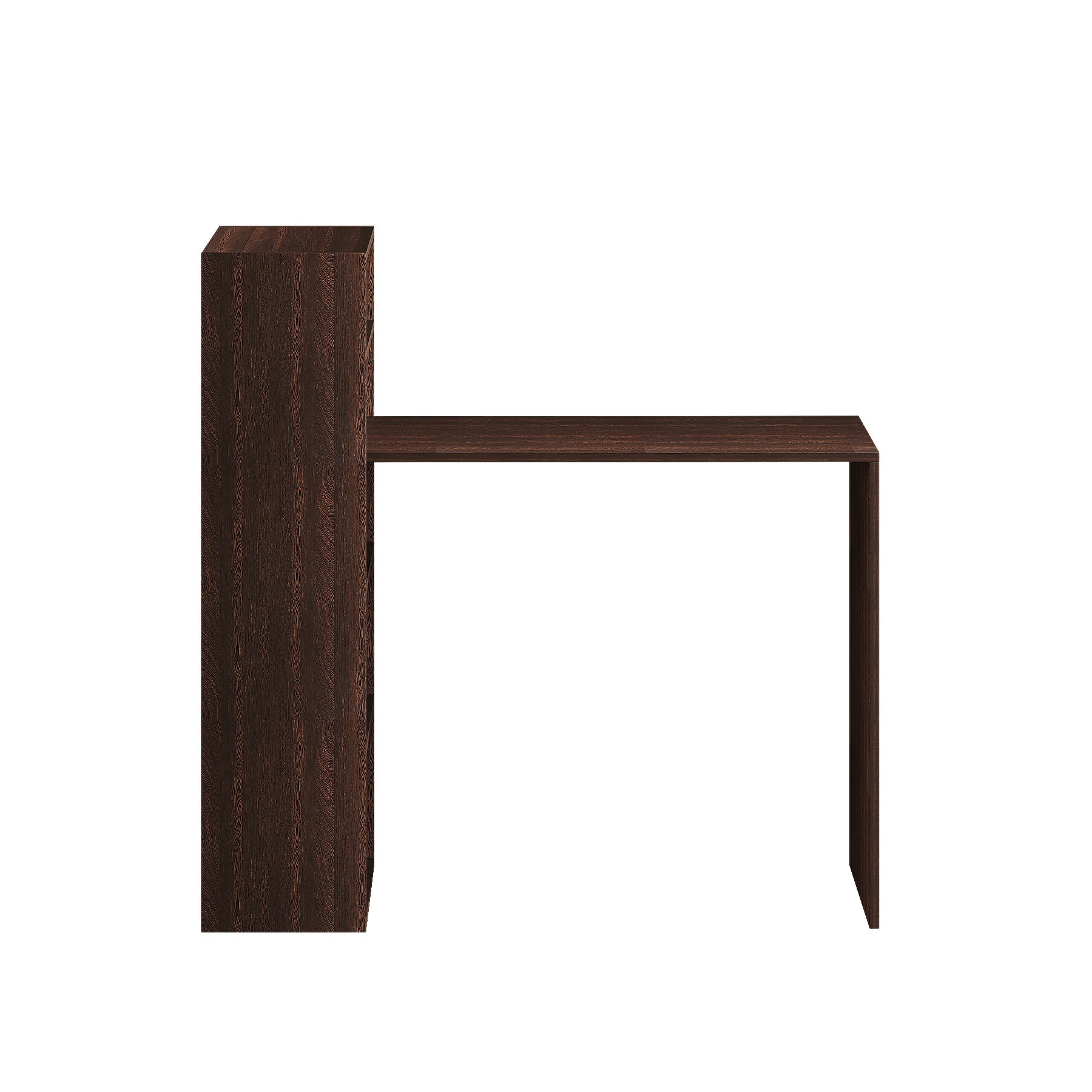 Woodwider Remi Wooden Study Table, Workstation, Computer, Laptop, WFH Office Desk, Gaming Table with Storage, Wenge