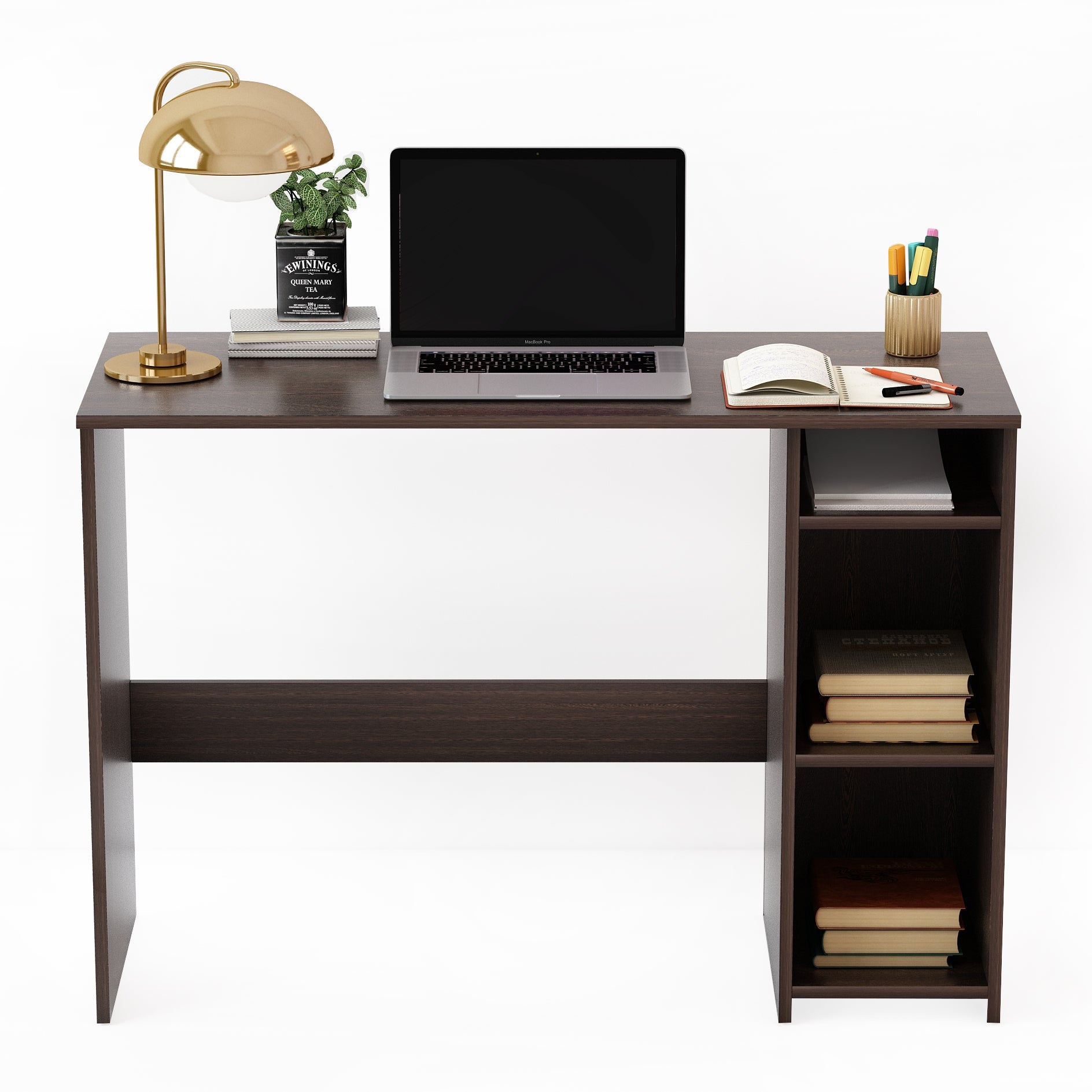 Dettlet Study Table, Computer Desk, WFH Office Table with Storage