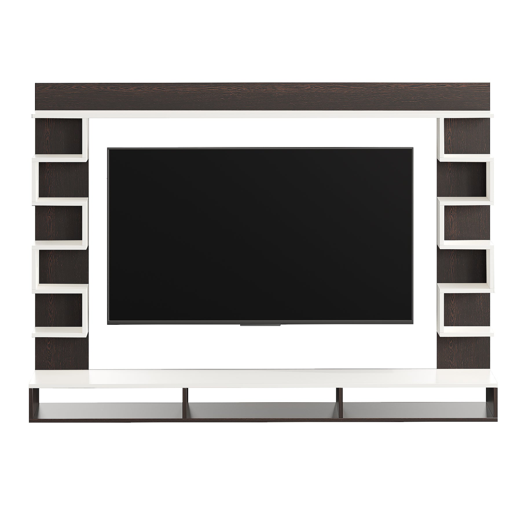 Cabiar Tv Entertainment Unit, Cabinet, Showcase, Stand For 55 Inch TV (Wenge White)
