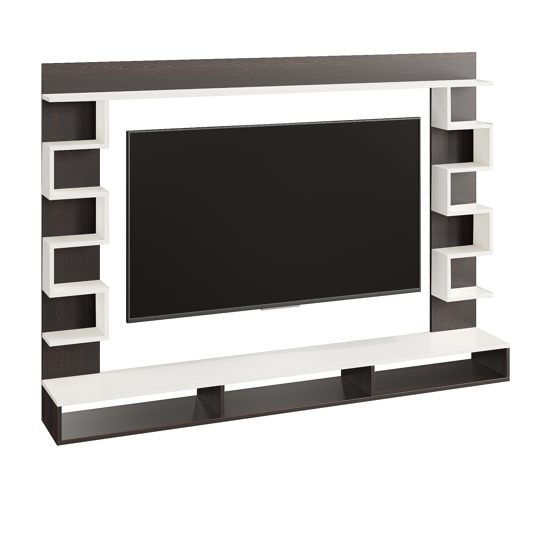 Cabiar Tv Entertainment Unit, Cabinet, Showcase, Stand For 55 Inch TV (Wenge White)