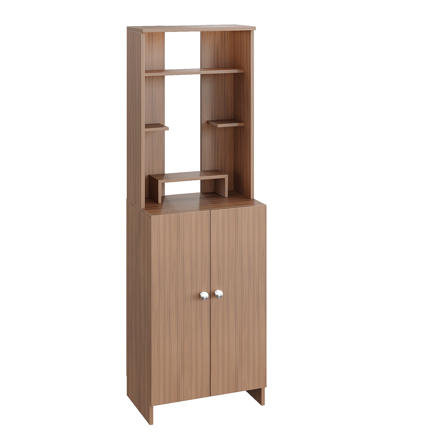 Aura Mandir for Home, Modern Temple for Home & Office, Prayer Cabinet Puja Stand Shelf in Exotic Teak
