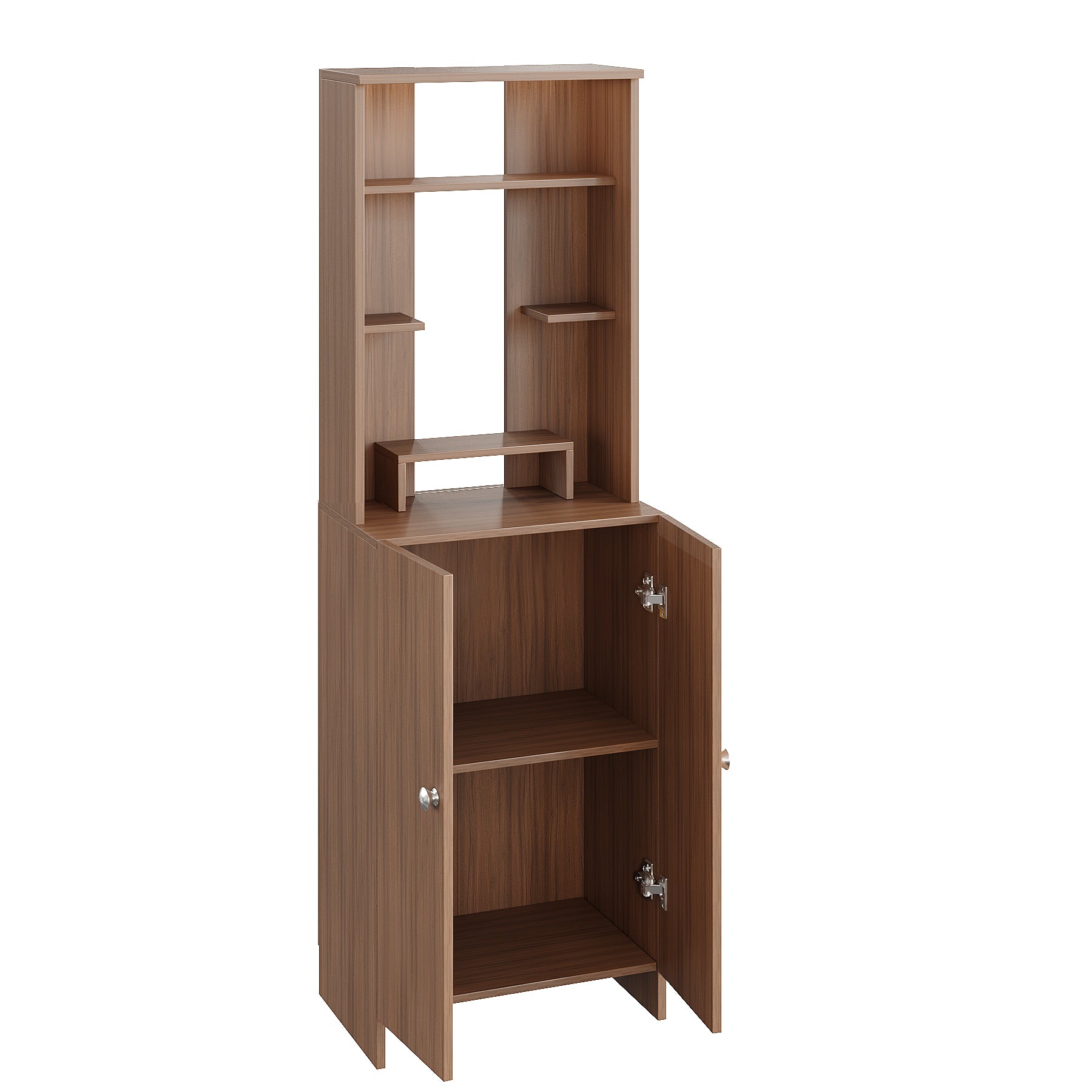 Aura Mandir for Home, Modern Temple for Home & Office, Prayer Cabinet Puja Stand Shelf in Exotic Teak
