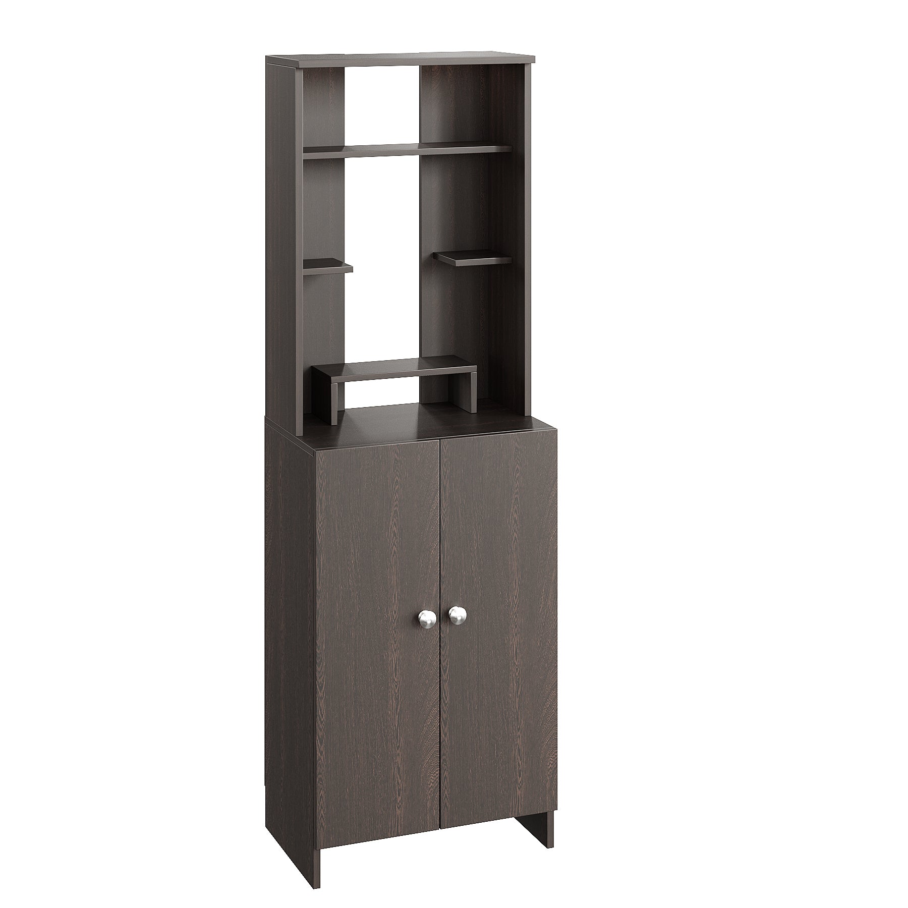 Aura Mandir for Home, Modern Temple for Home & Office, Prayer Cabinet Puja Stand Shelf in Wenge Finish