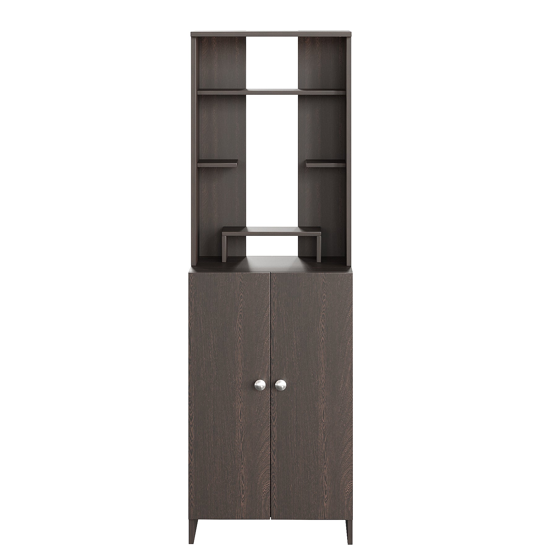 Aura Mandir for Home, Modern Temple for Home & Office, Prayer Cabinet Puja Stand Shelf in Wenge Finish