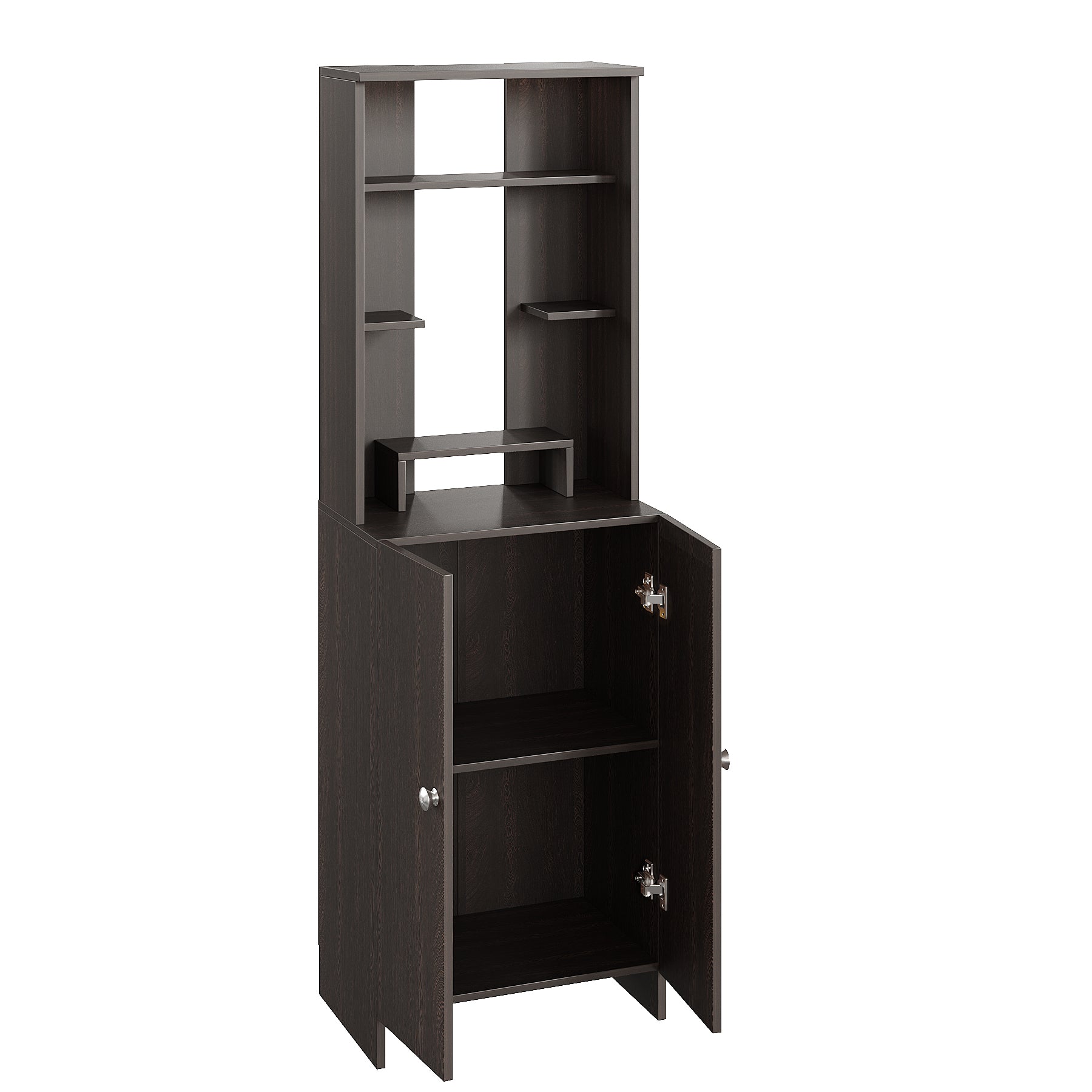 Aura Mandir for Home, Modern Temple for Home & Office, Prayer Cabinet Puja Stand Shelf in Wenge Finish