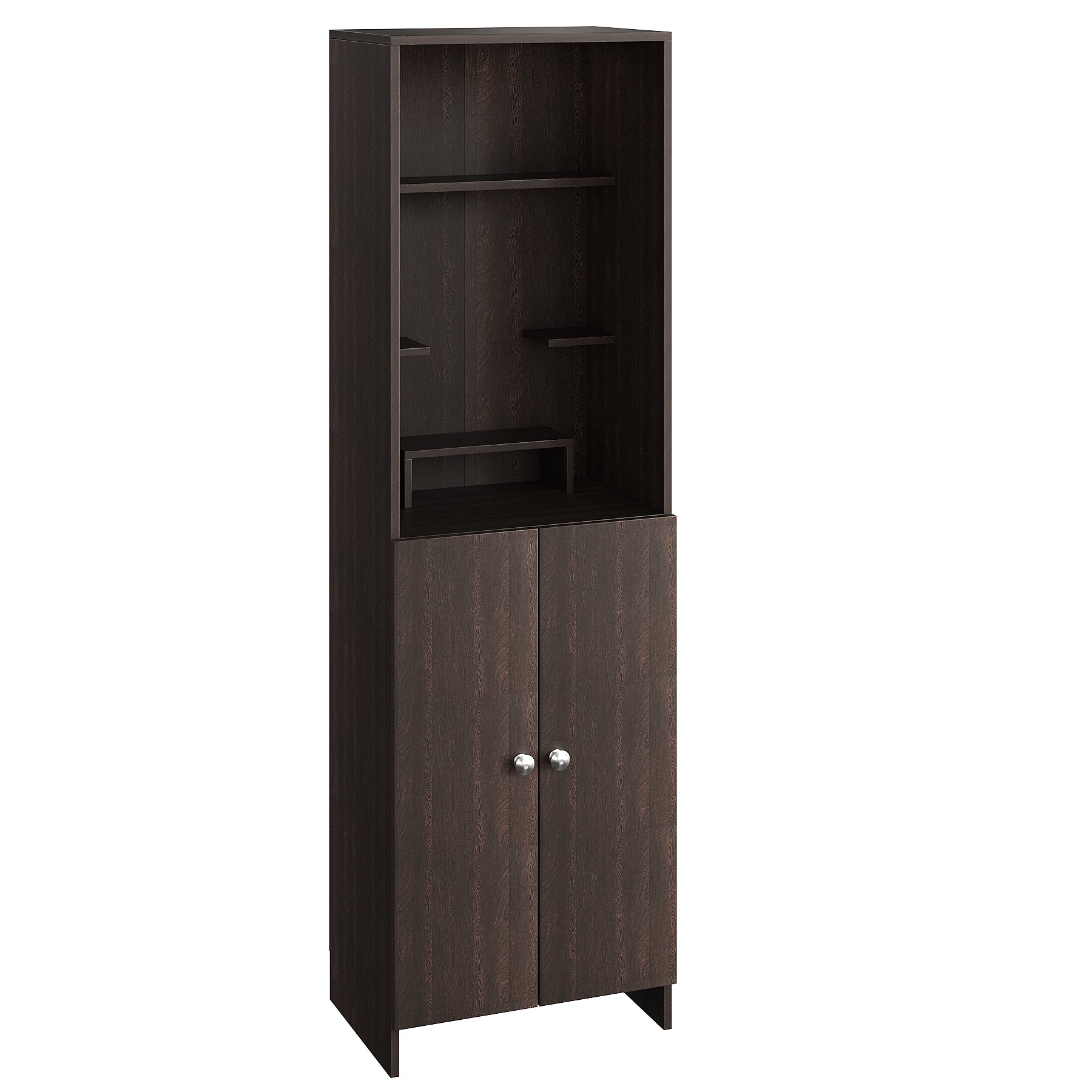 Anvika Pooja Mandir for Home, Modern Temple for Home & Office, Prayer Cabinet Puja Stand Shelf in Wenge Finish
